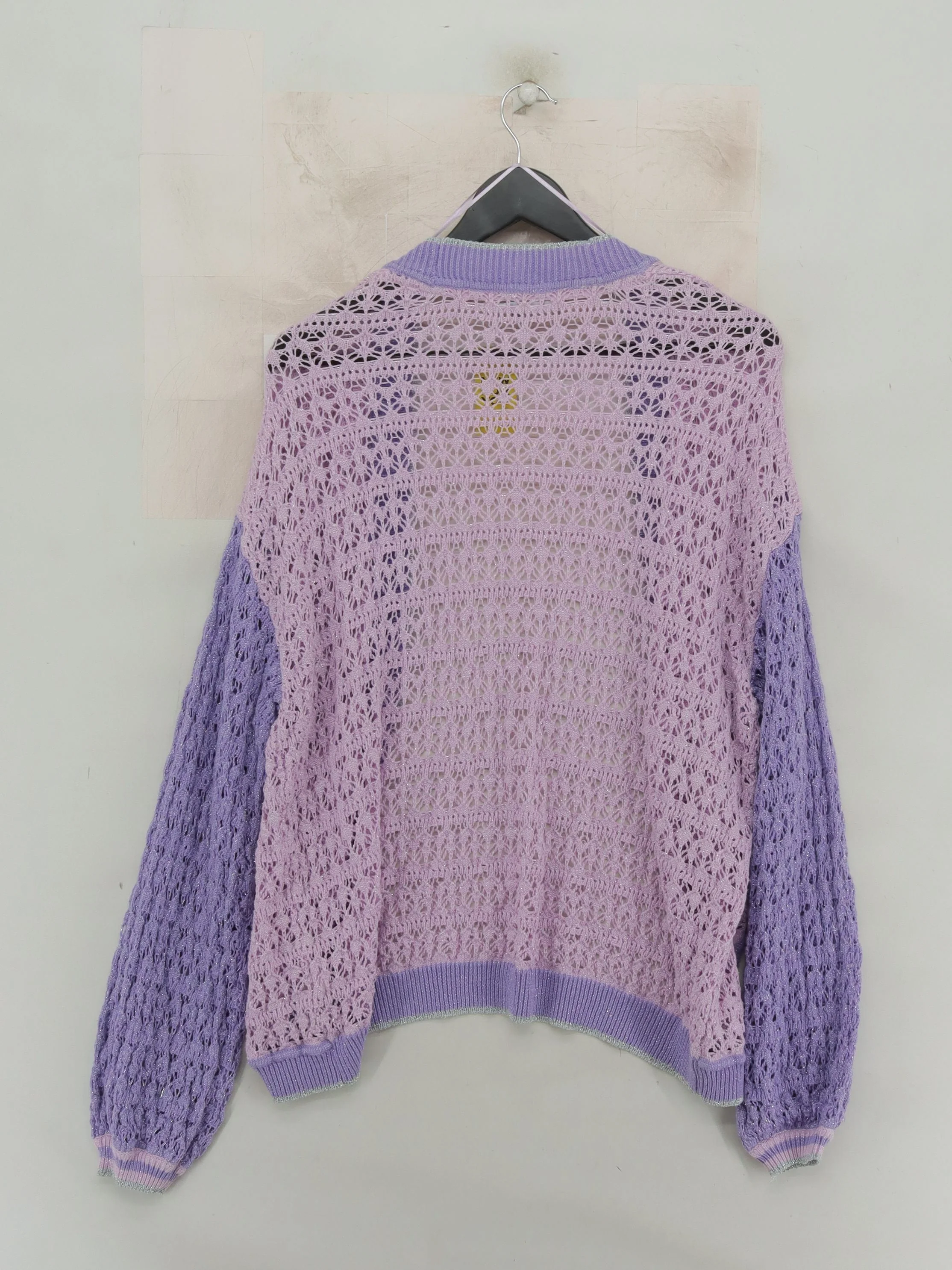 Oliver Bonas Women's Cardigan UK 14 Purple Cotton with Polyester, Other Cardigan - Image 2