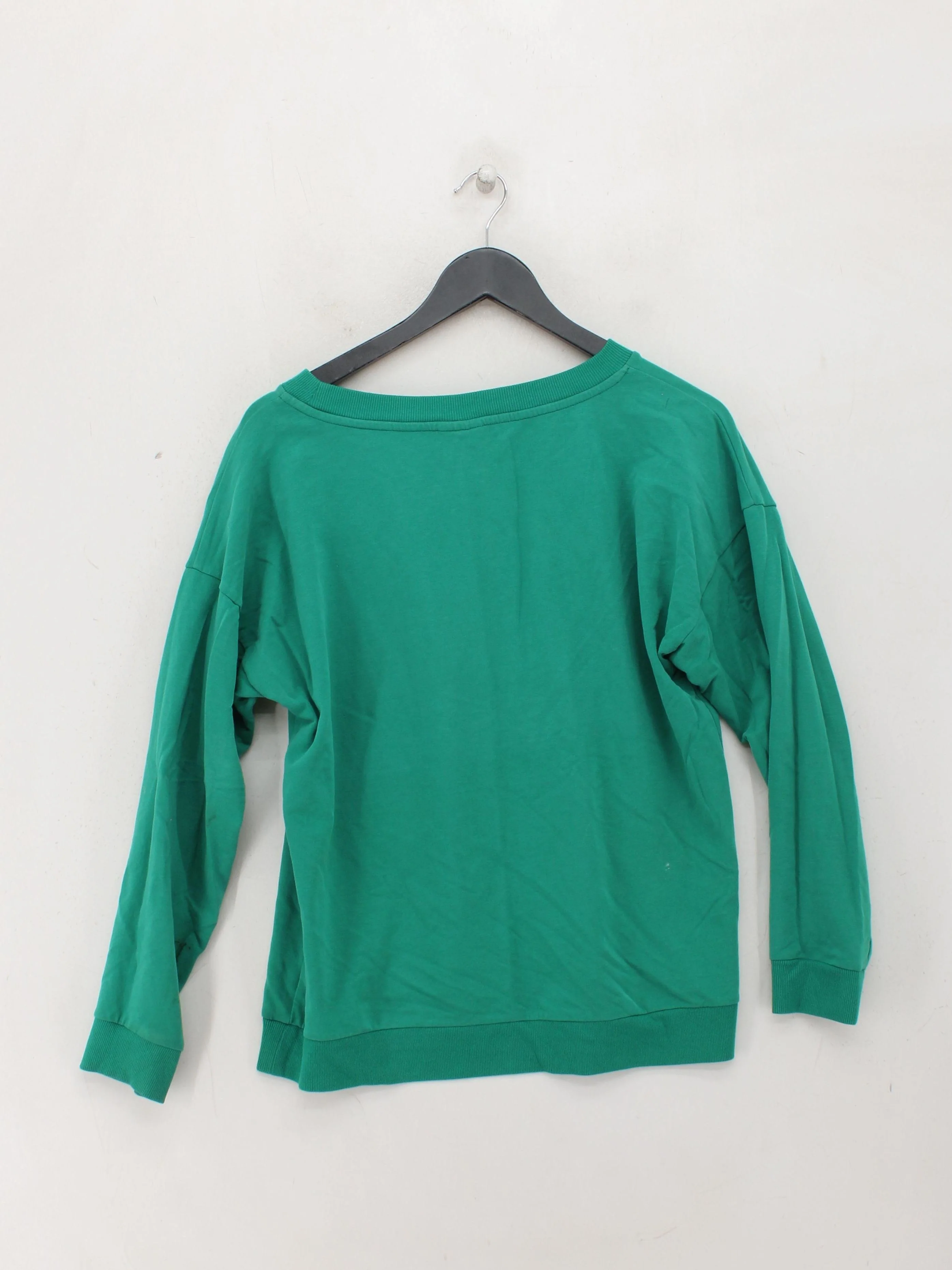 Oliver Bonas Women's Hoodie UK 10 Green Cotton with Elastane Pullover - Image 2