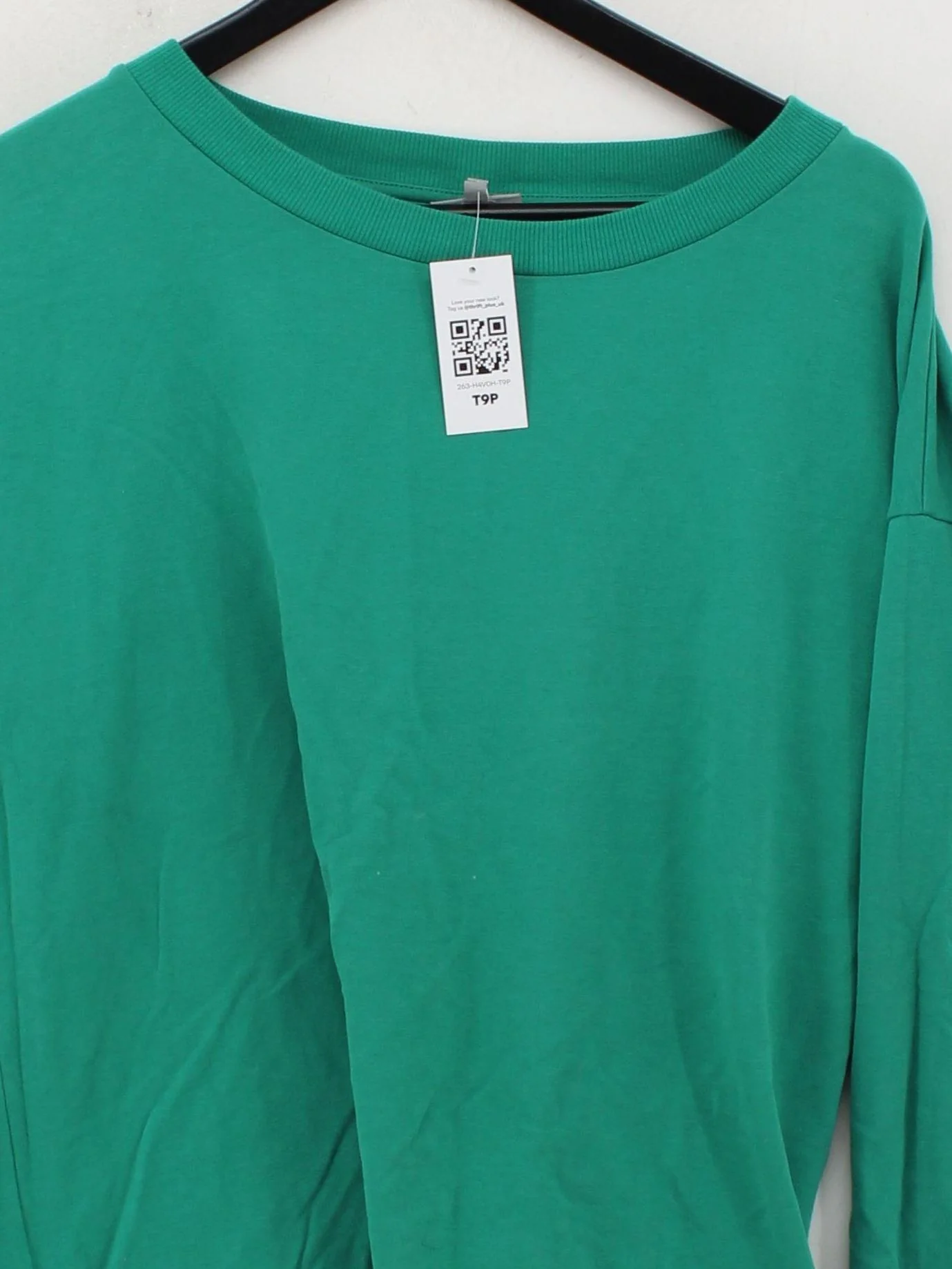 Oliver Bonas Women's Hoodie UK 10 Green Cotton with Elastane Pullover - Image 3