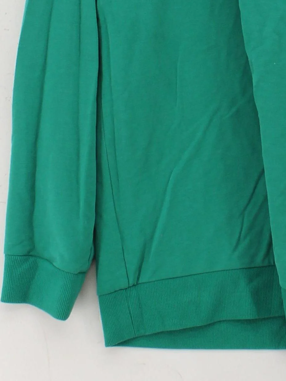 Oliver Bonas Women's Hoodie UK 10 Green Cotton with Elastane Pullover - Image 4