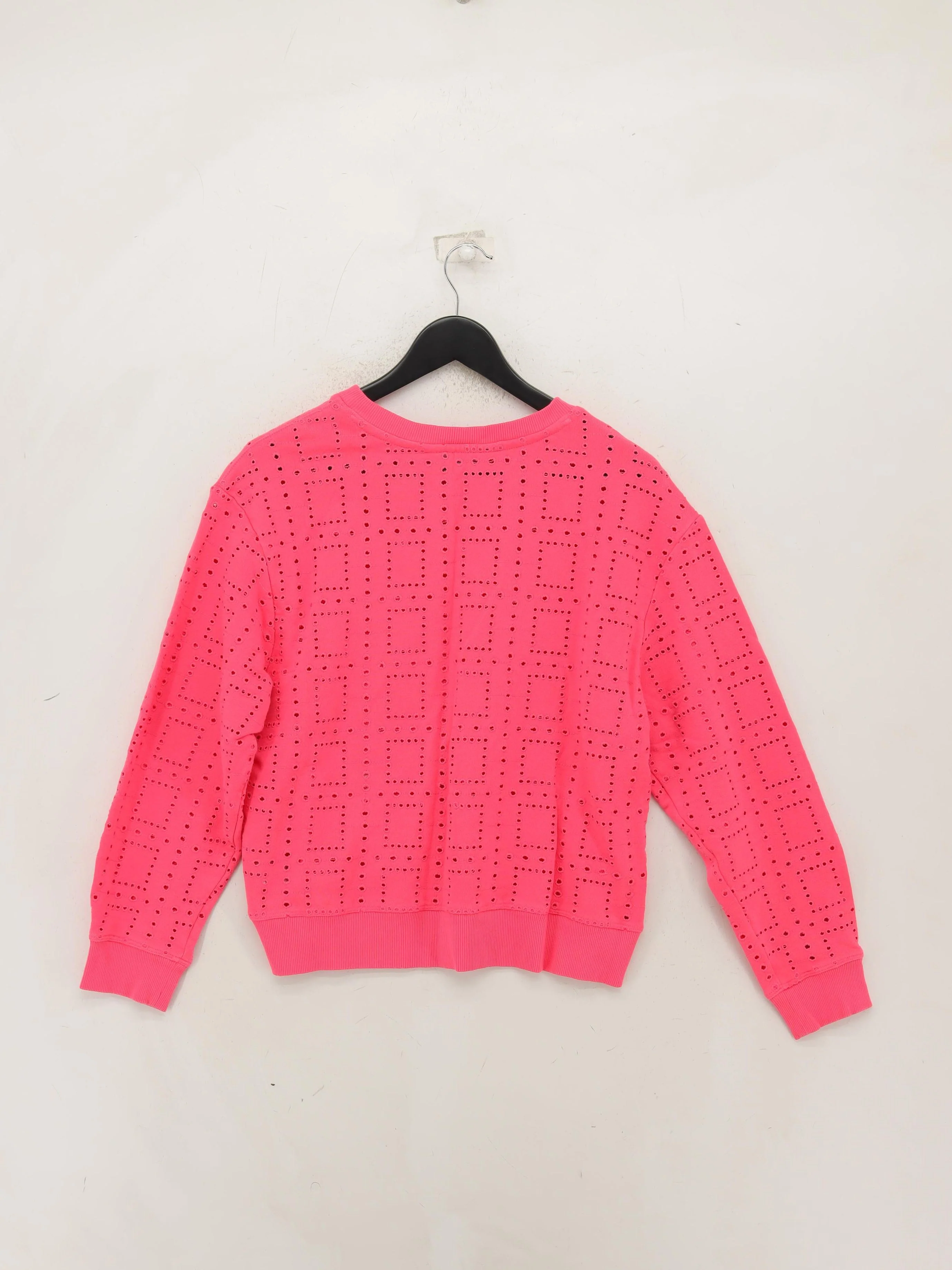 Oliver Bonas Women's Hoodie UK 14 Pink Cotton with Elastane Pullover - Image 2