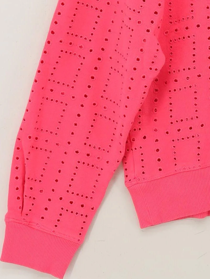 Oliver Bonas Women's Hoodie UK 14 Pink Cotton with Elastane Pullover - Image 4