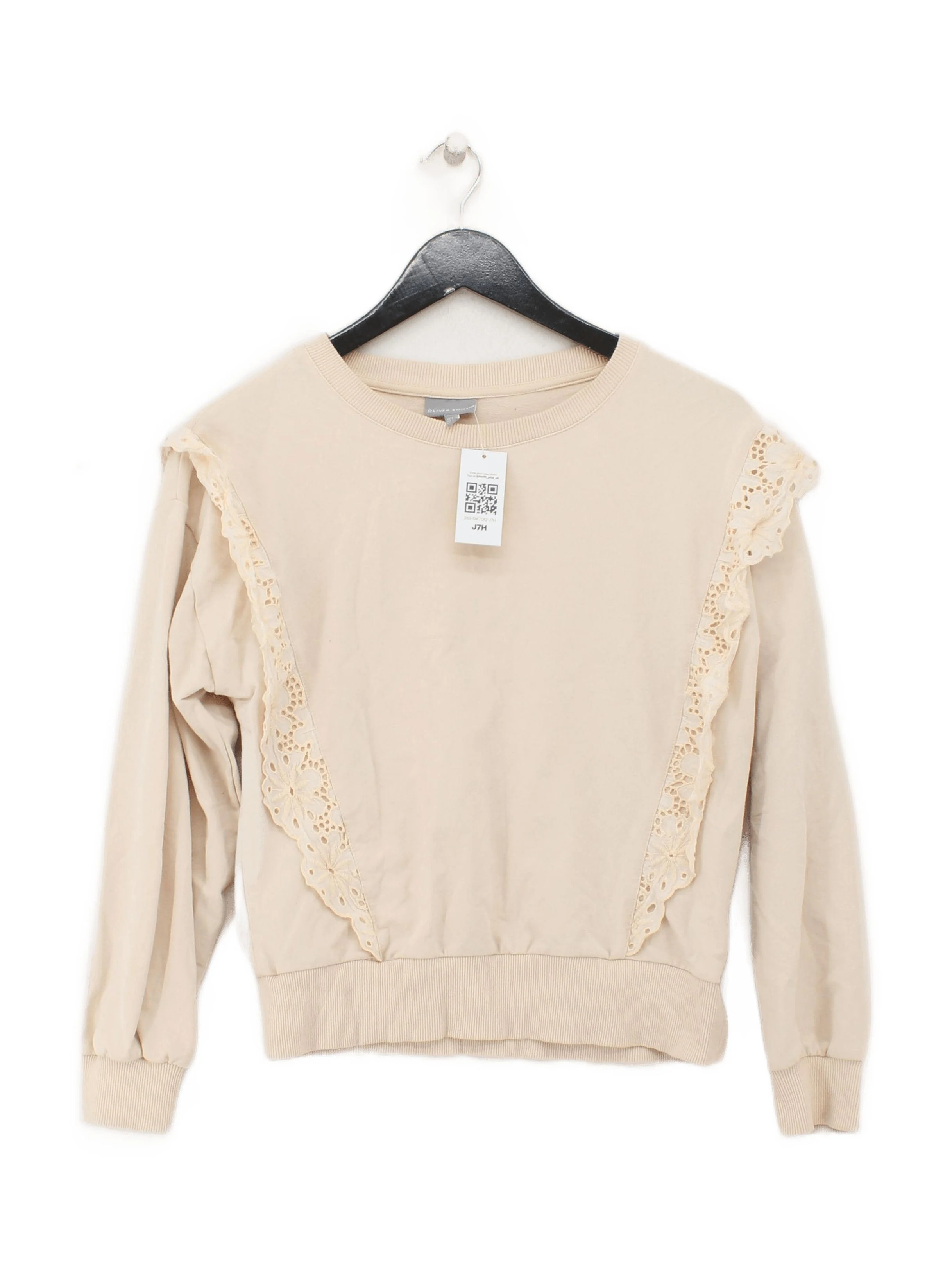 Oliver Bonas Women's Hoodie UK 6 Tan Cotton with Elastane Pullover