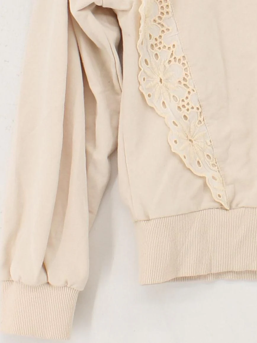 Oliver Bonas Women's Hoodie UK 6 Tan Cotton with Elastane Pullover - Image 4