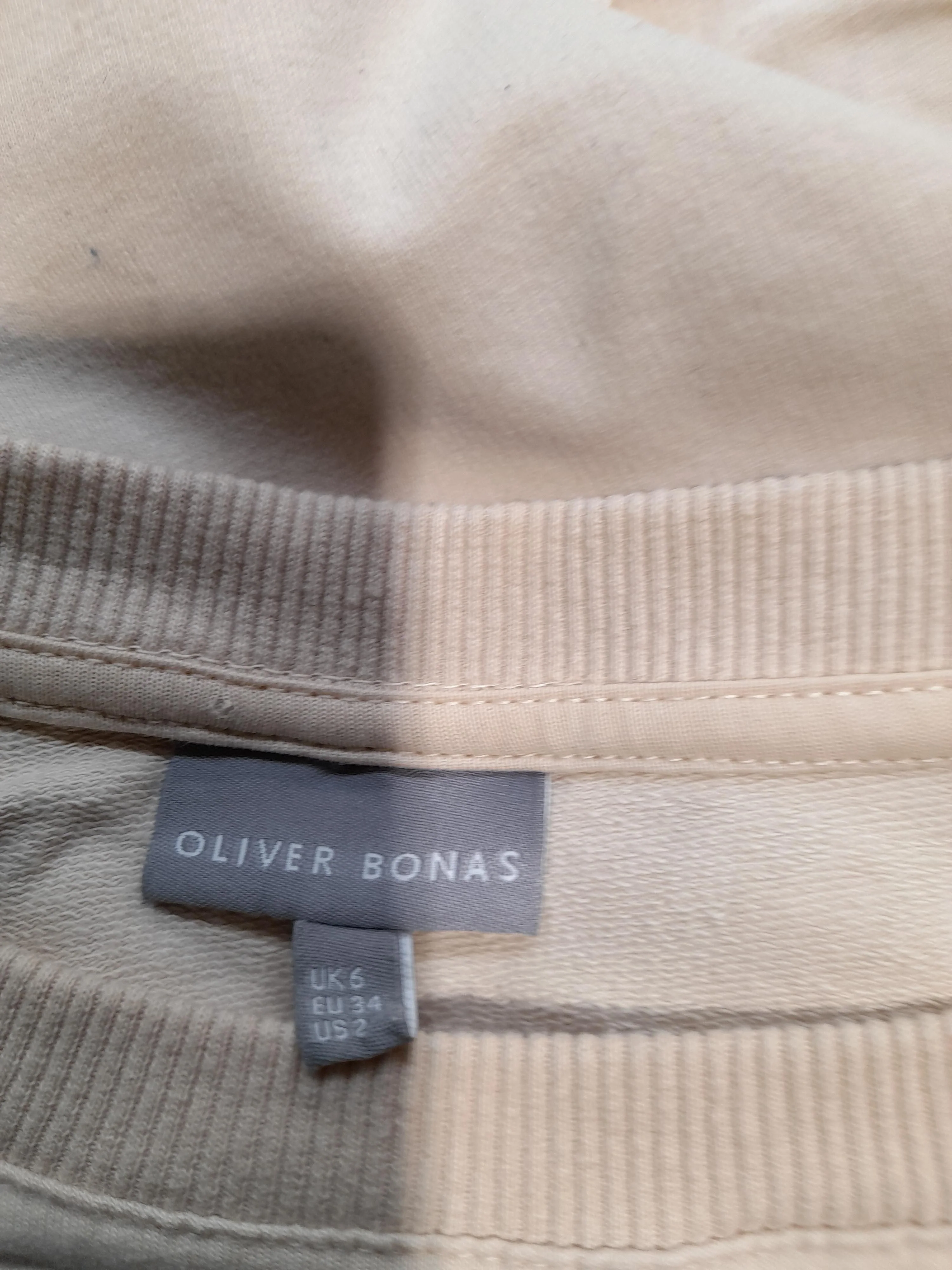 Oliver Bonas Women's Hoodie UK 6 Tan Cotton with Elastane Pullover - Image 5