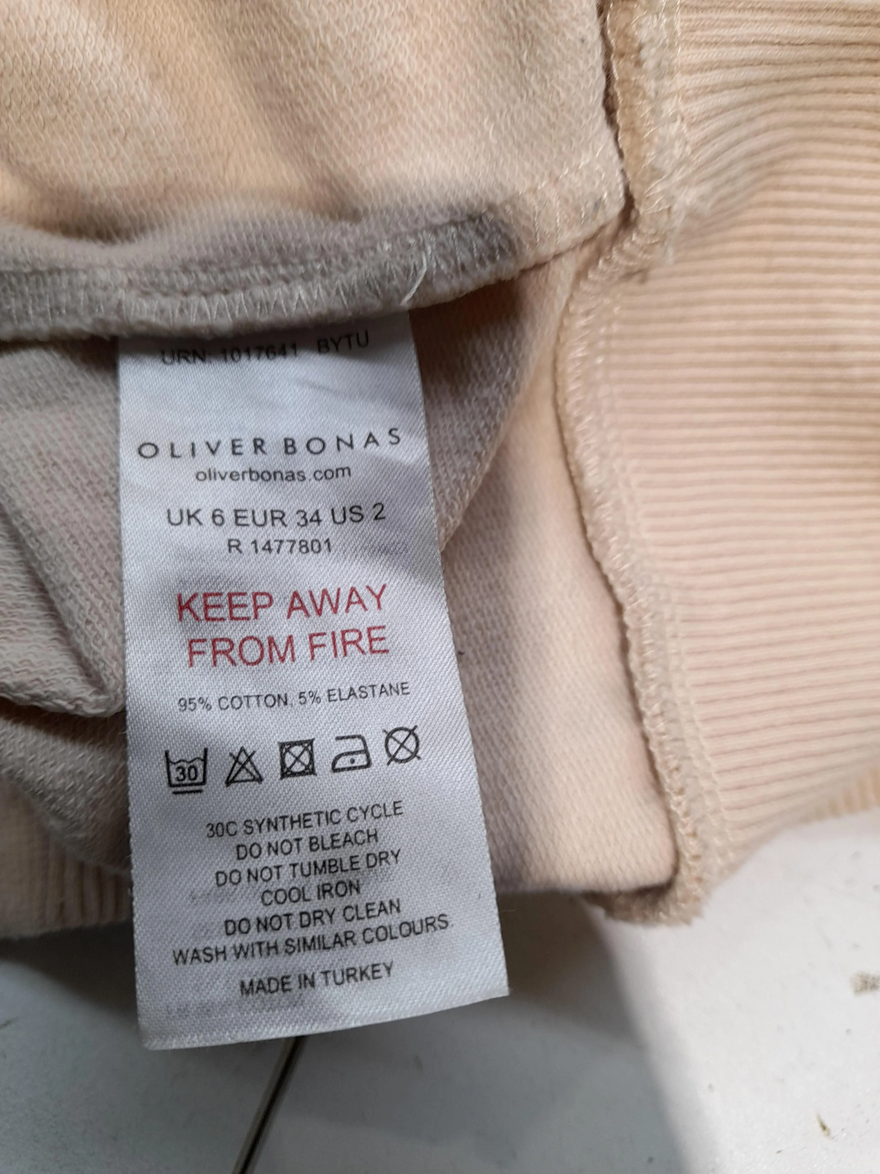 Oliver Bonas Women's Hoodie UK 6 Tan Cotton with Elastane Pullover - Image 6