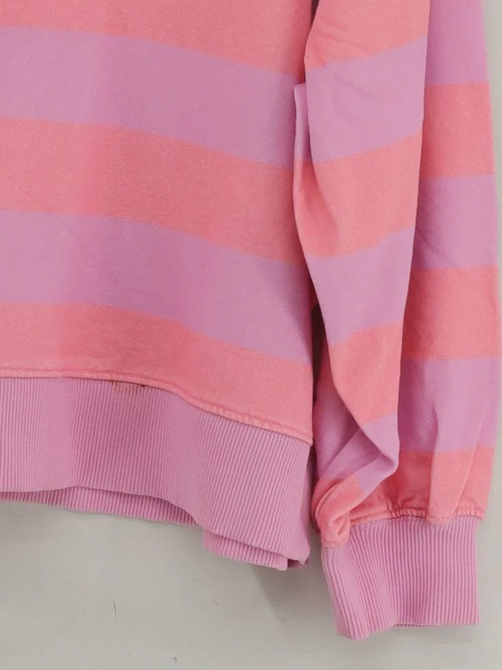 Oliver Bonas Women's Hoodie XL Multi Striped 100% Cotton Pullover - Image 4