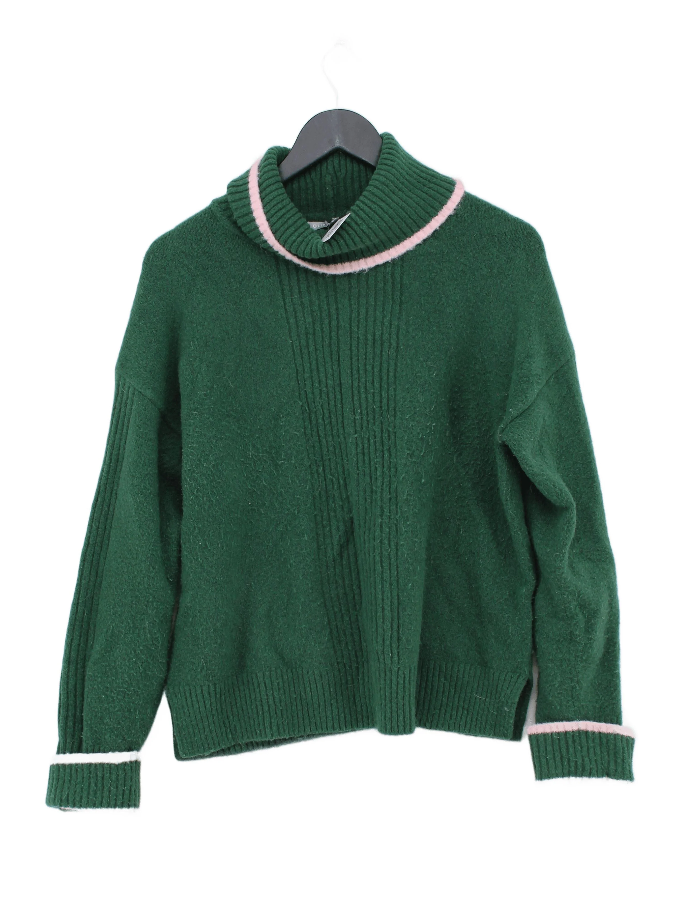 Oliver Bonas Women's Jumper UK 10 Green Polyester
