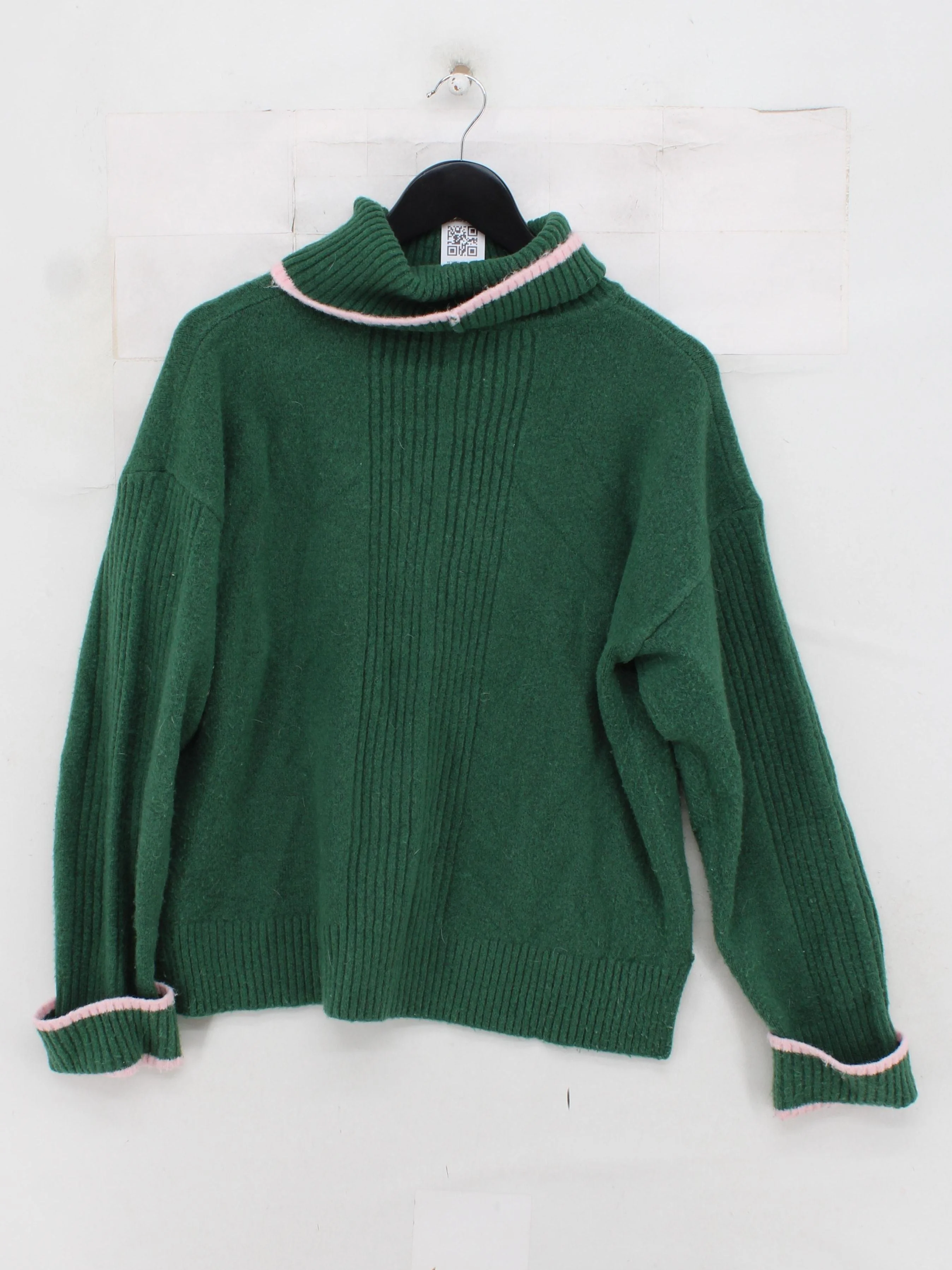 Oliver Bonas Women's Jumper UK 10 Green Polyester - Image 2