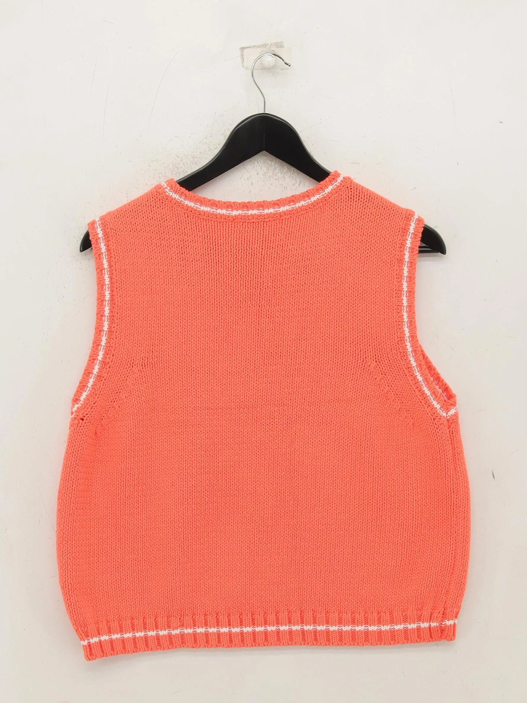 Oliver Bonas Women's Jumper UK 10 Orange Cotton with Polyester Vest - Image 2