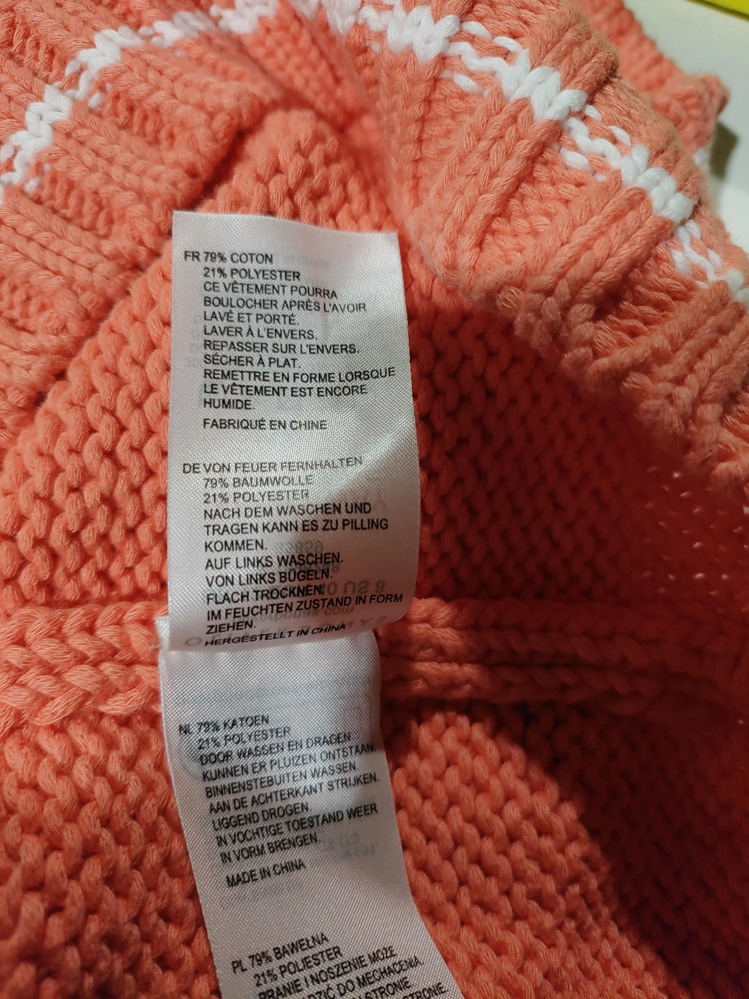 Oliver Bonas Women's Jumper UK 10 Orange Cotton with Polyester Vest - Image 6