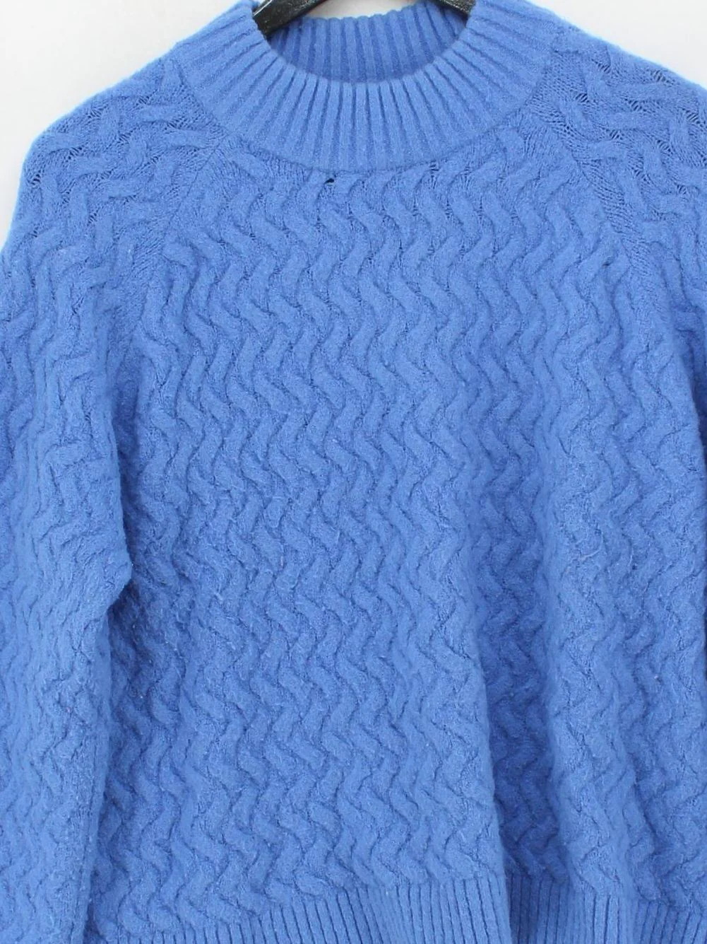 Oliver Bonas Women's Jumper UK 12 Blue Acrylic with Polyamide, Elastane Pullover - Image 3