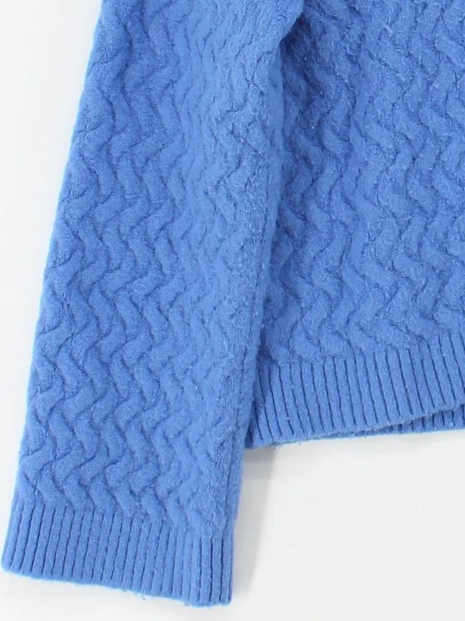 Oliver Bonas Women's Jumper UK 12 Blue Acrylic with Polyamide, Elastane Pullover - Image 4