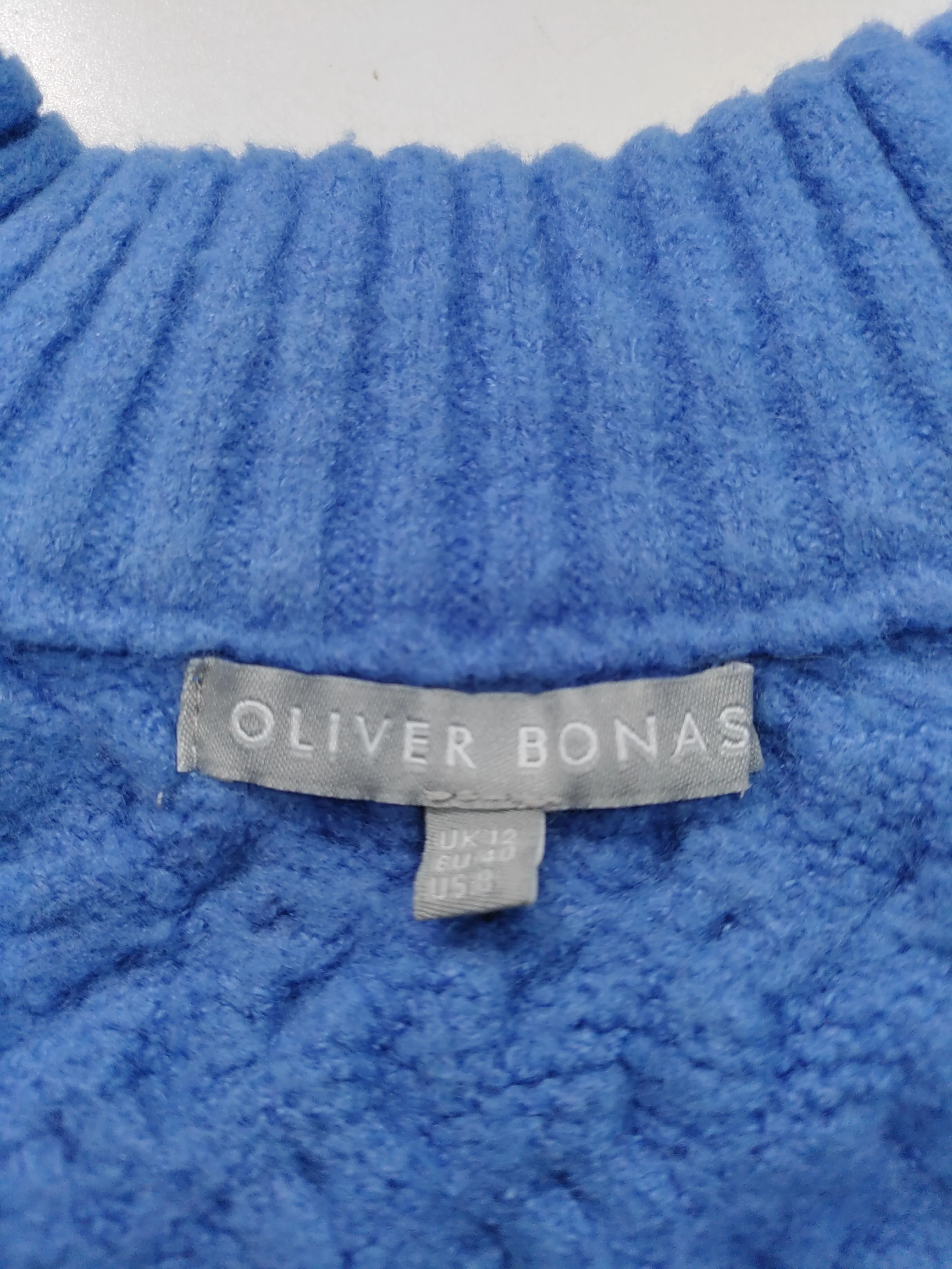 Oliver Bonas Women's Jumper UK 12 Blue Acrylic with Polyamide, Elastane Pullover - Image 7