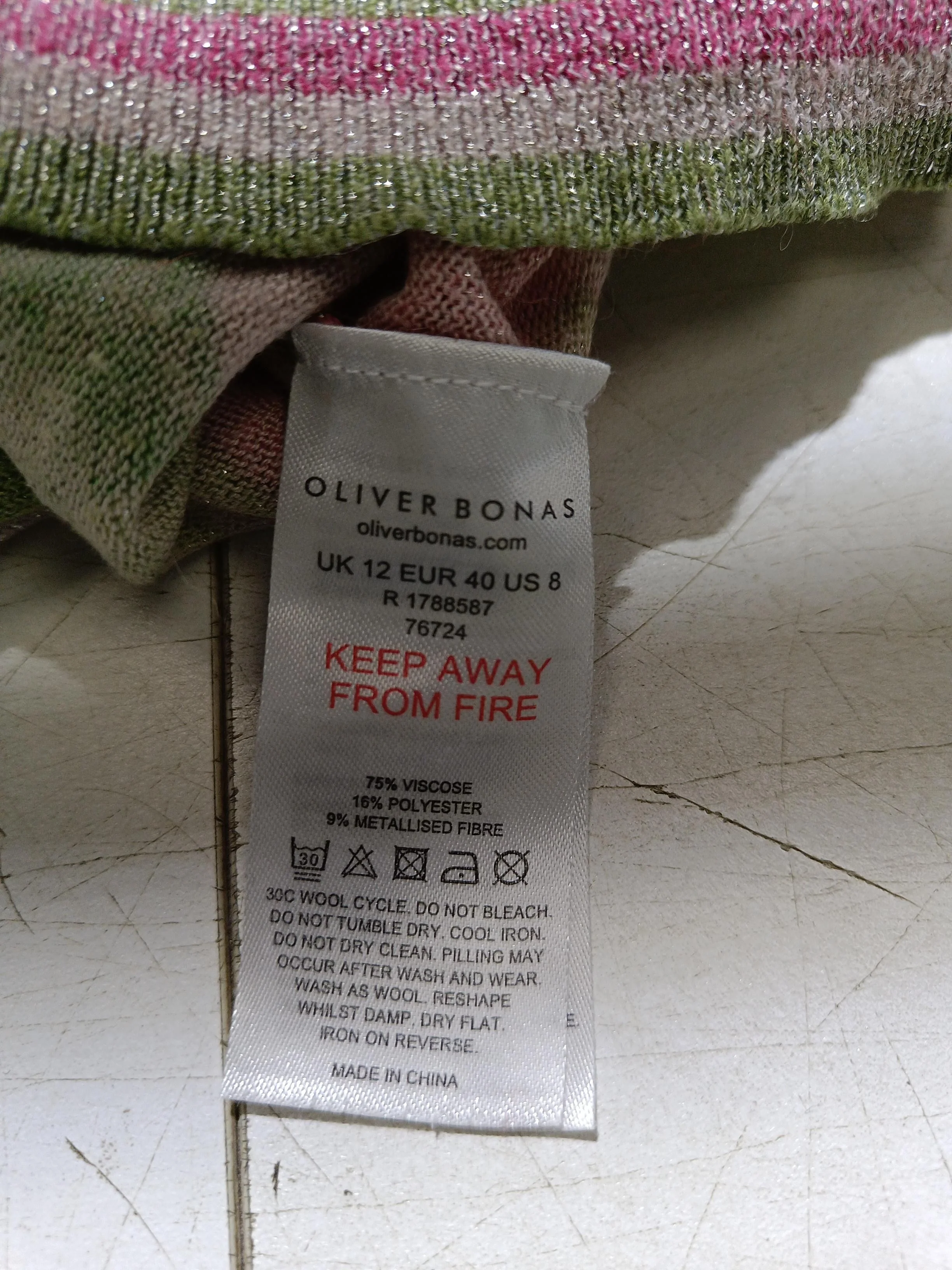 Oliver Bonas Women's Jumper UK 12 Multi Viscose with Polyester Pullover - Image 6