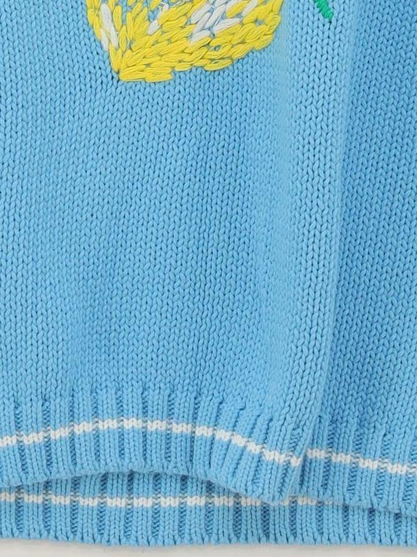 Oliver Bonas Women's Jumper UK 14 Blue Cotton with Polyester Vest New with tags - Image 4