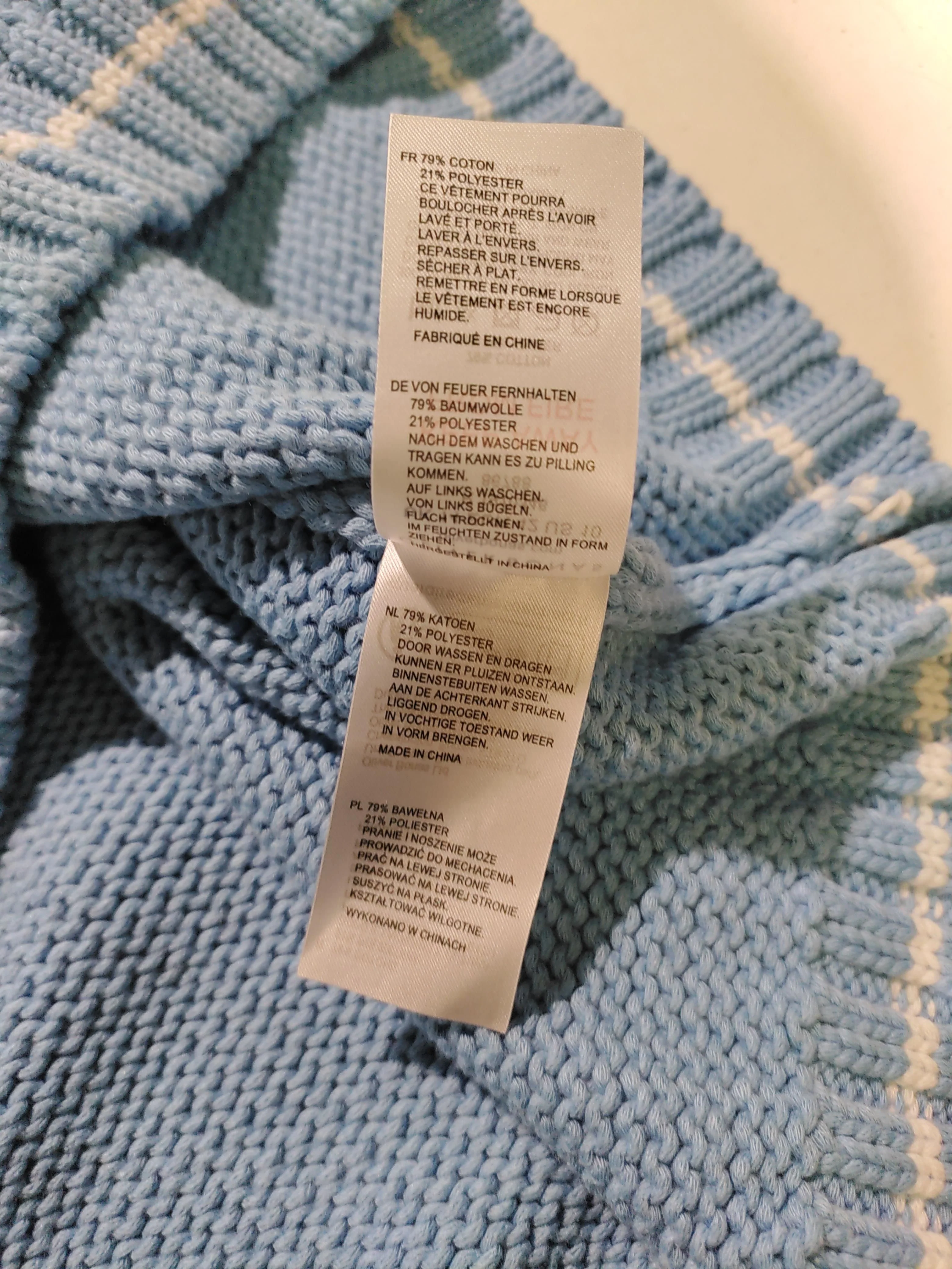 Oliver Bonas Women's Jumper UK 14 Blue Cotton with Polyester Vest New with tags - Image 6