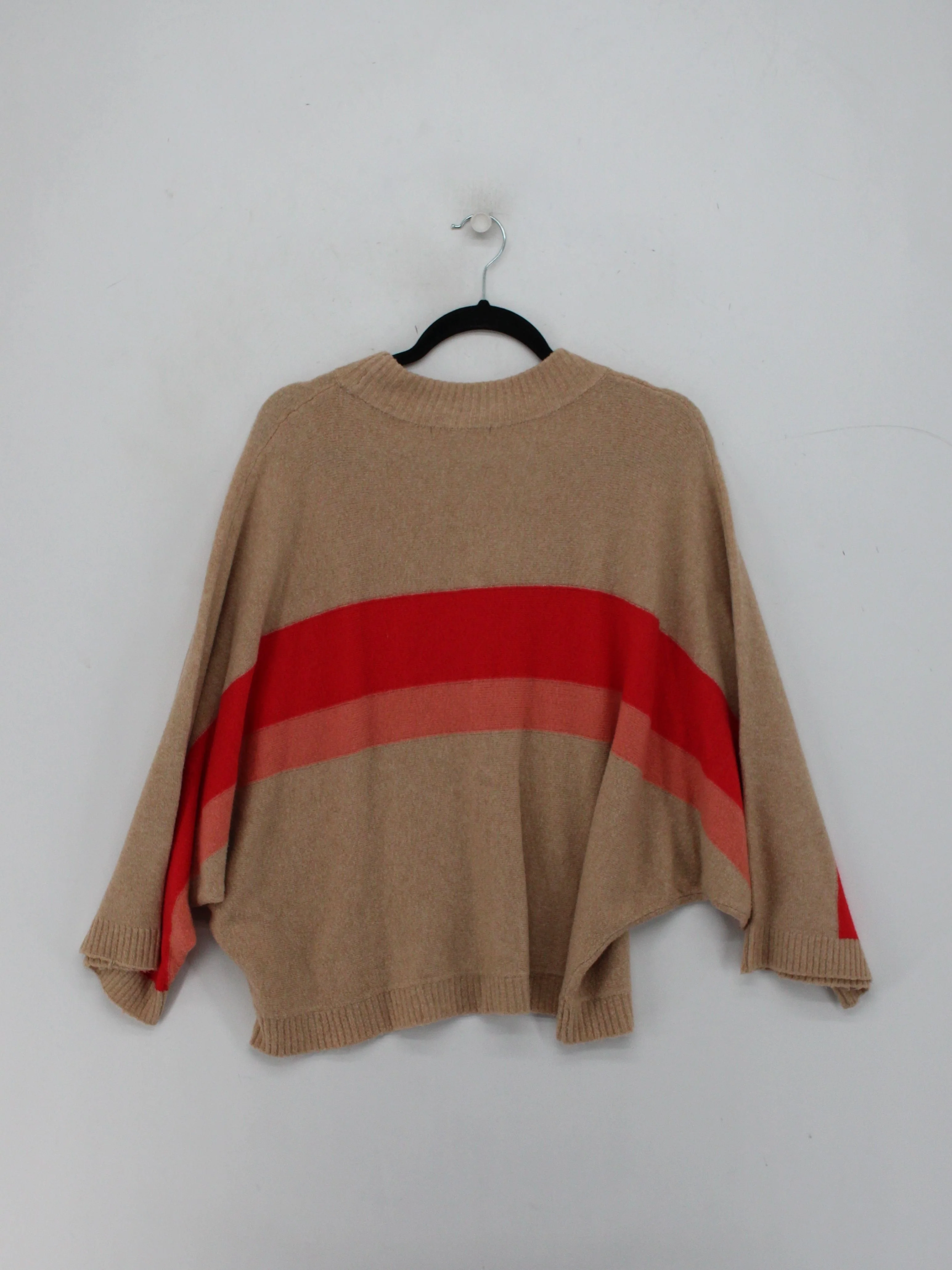 Oliver Bonas Women's Jumper UK 14 Tan Striped 100% Other High Neck Pullover - Image 2