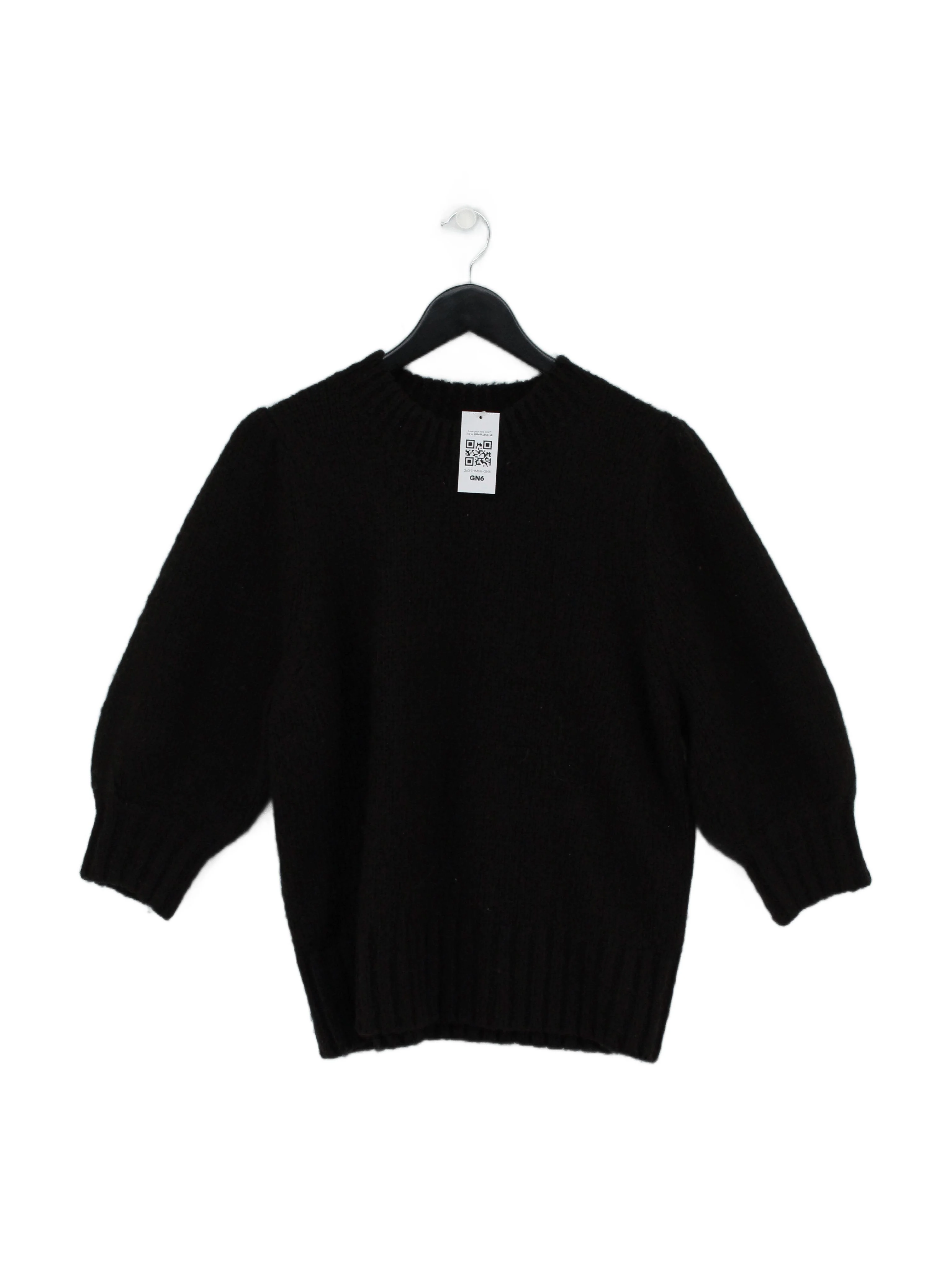 Oliver Bonas Women's Jumper UK 16 Black Acrylic with Polyamide, Wool Pullover