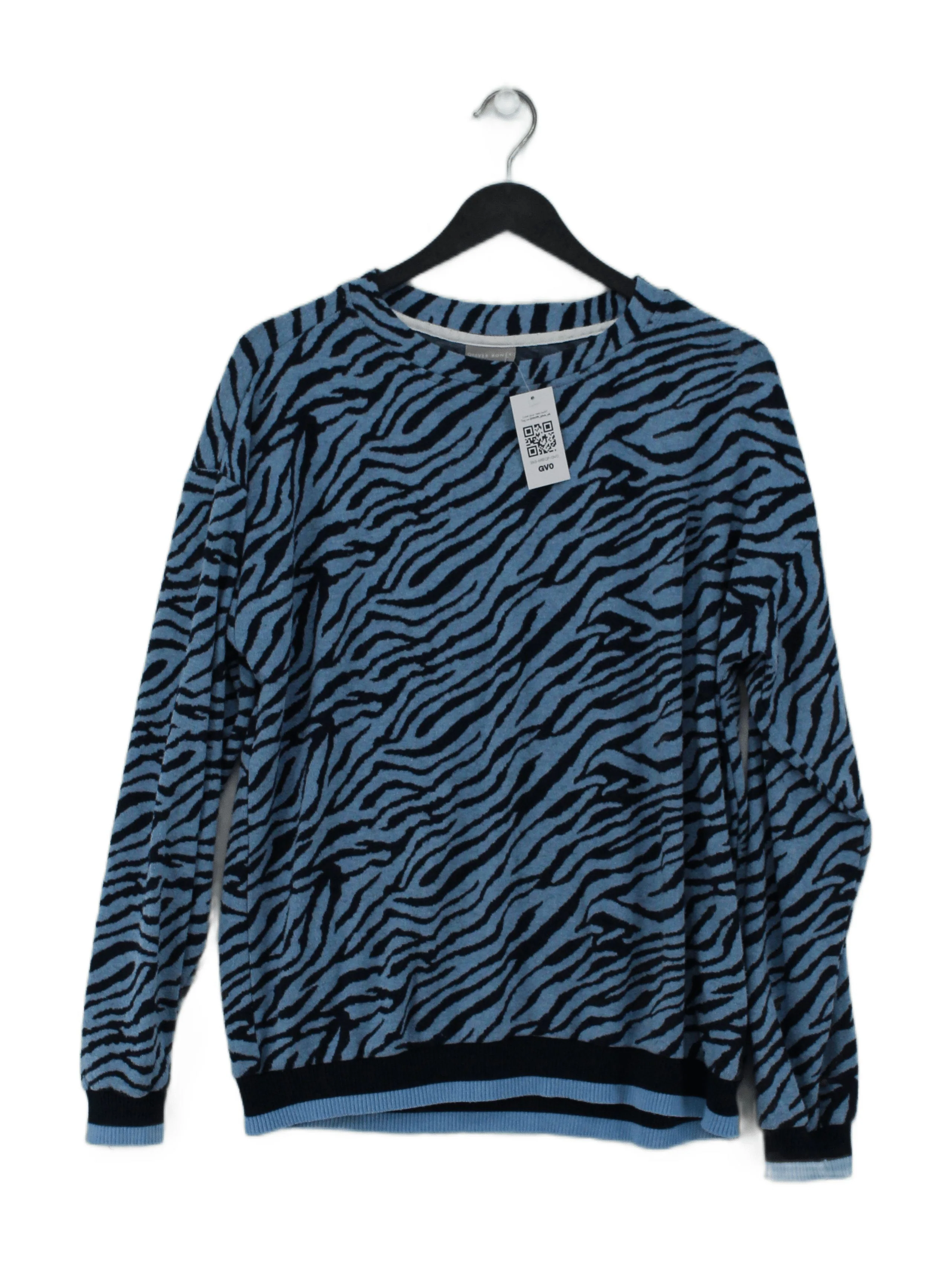 Oliver Bonas Women's Jumper UK 18 Blue Polyester with Viscose, Elastane Pullover