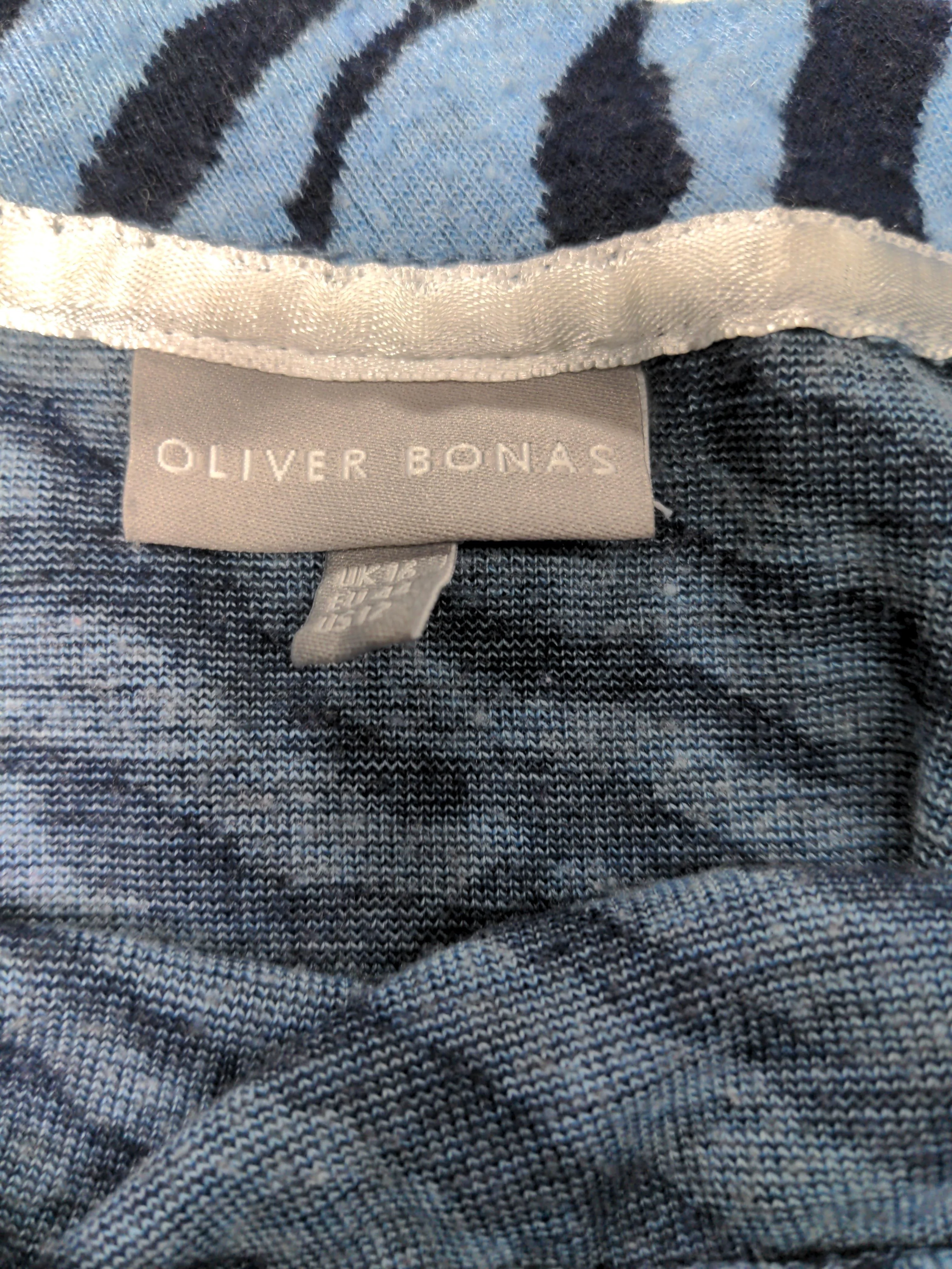 Oliver Bonas Women's Jumper UK 18 Blue Polyester with Viscose, Elastane Pullover - Image 5