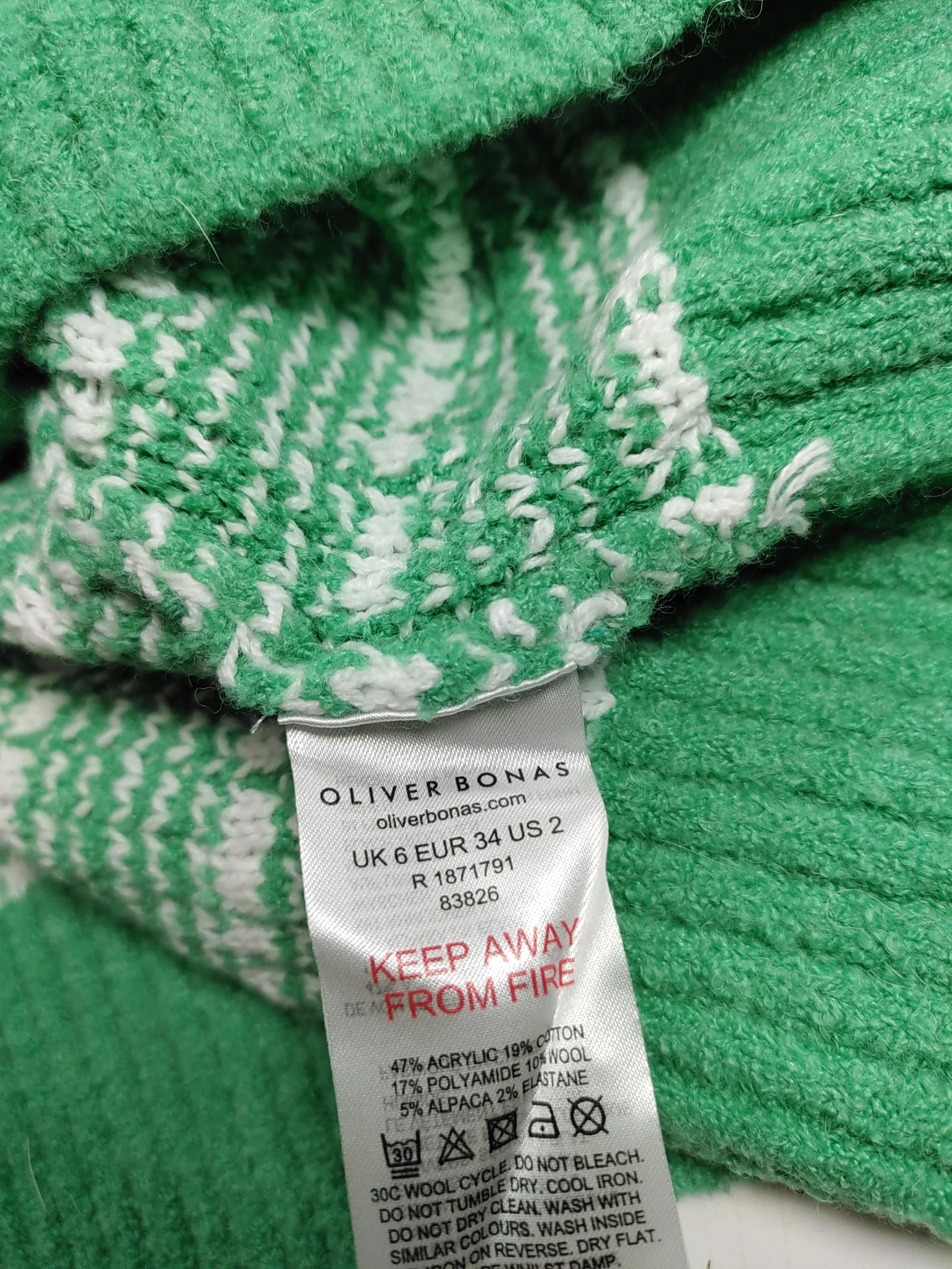 Oliver Bonas Women's Jumper UK 6 Green Acrylic - Image 6