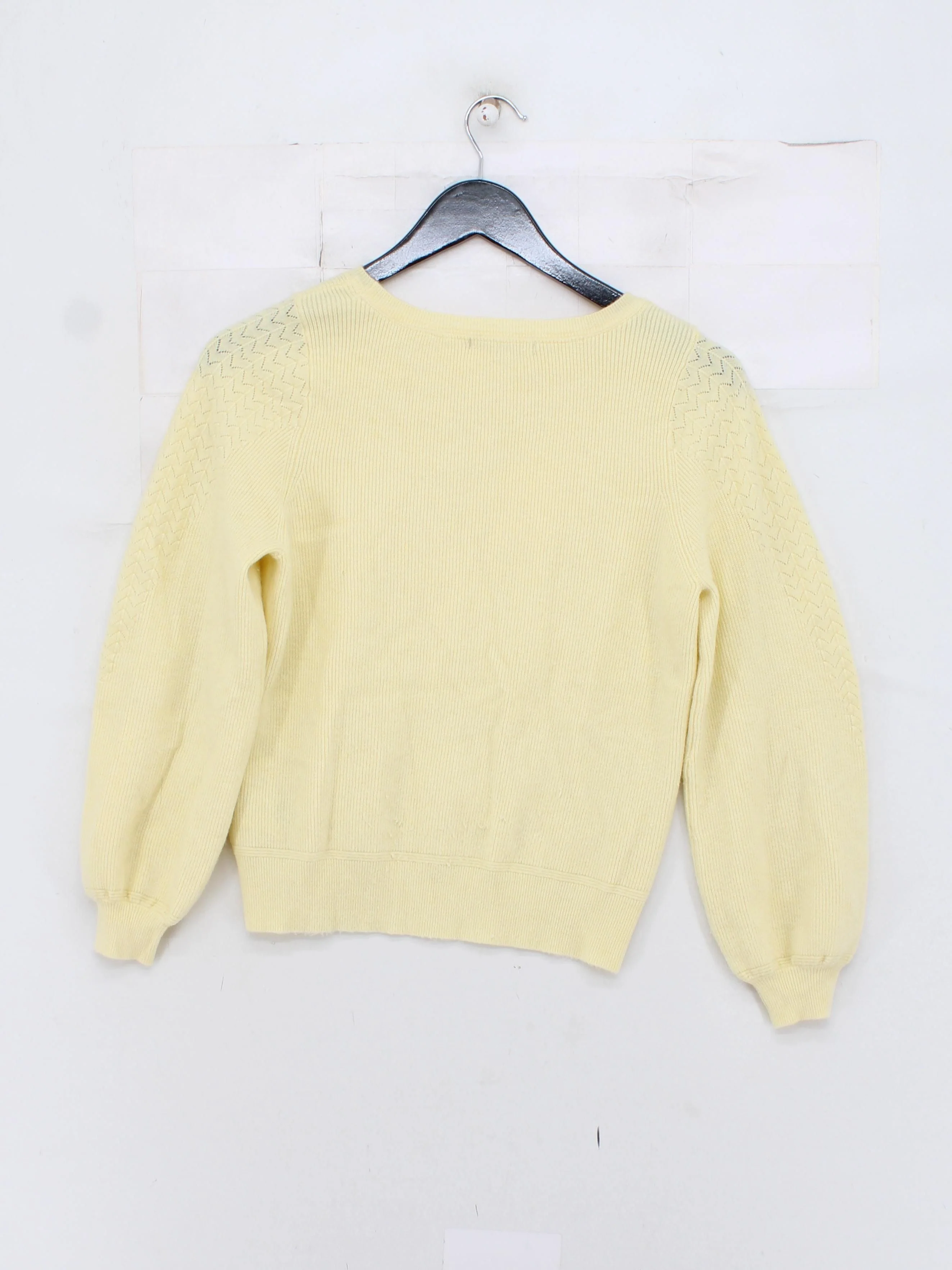 Oliver Bonas Women's Jumper UK 8 Cream Polyester - Image 2