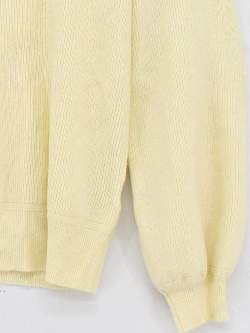 Oliver Bonas Women's Jumper UK 8 Cream Polyester - Image 4