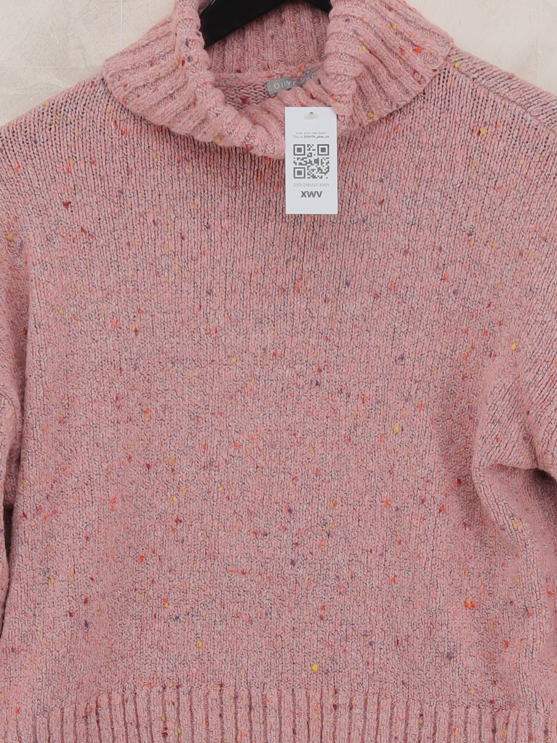Oliver Bonas Women's Jumper UK 8 Pink Acrylic - Image 3