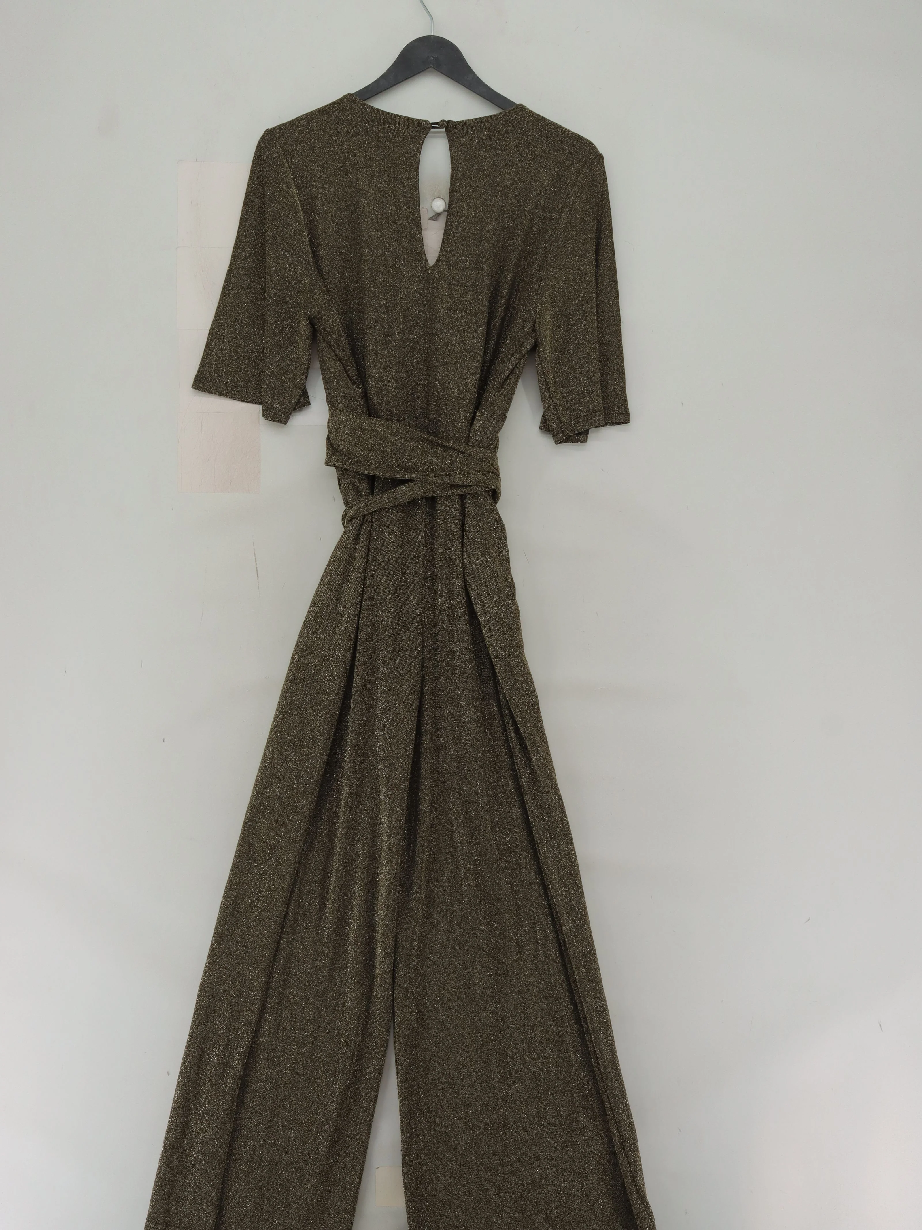 Oliver Bonas Women's Jumpsuit UK 10 Gold Nylon with Elastane, Polyester Jumpsuit - Image 2