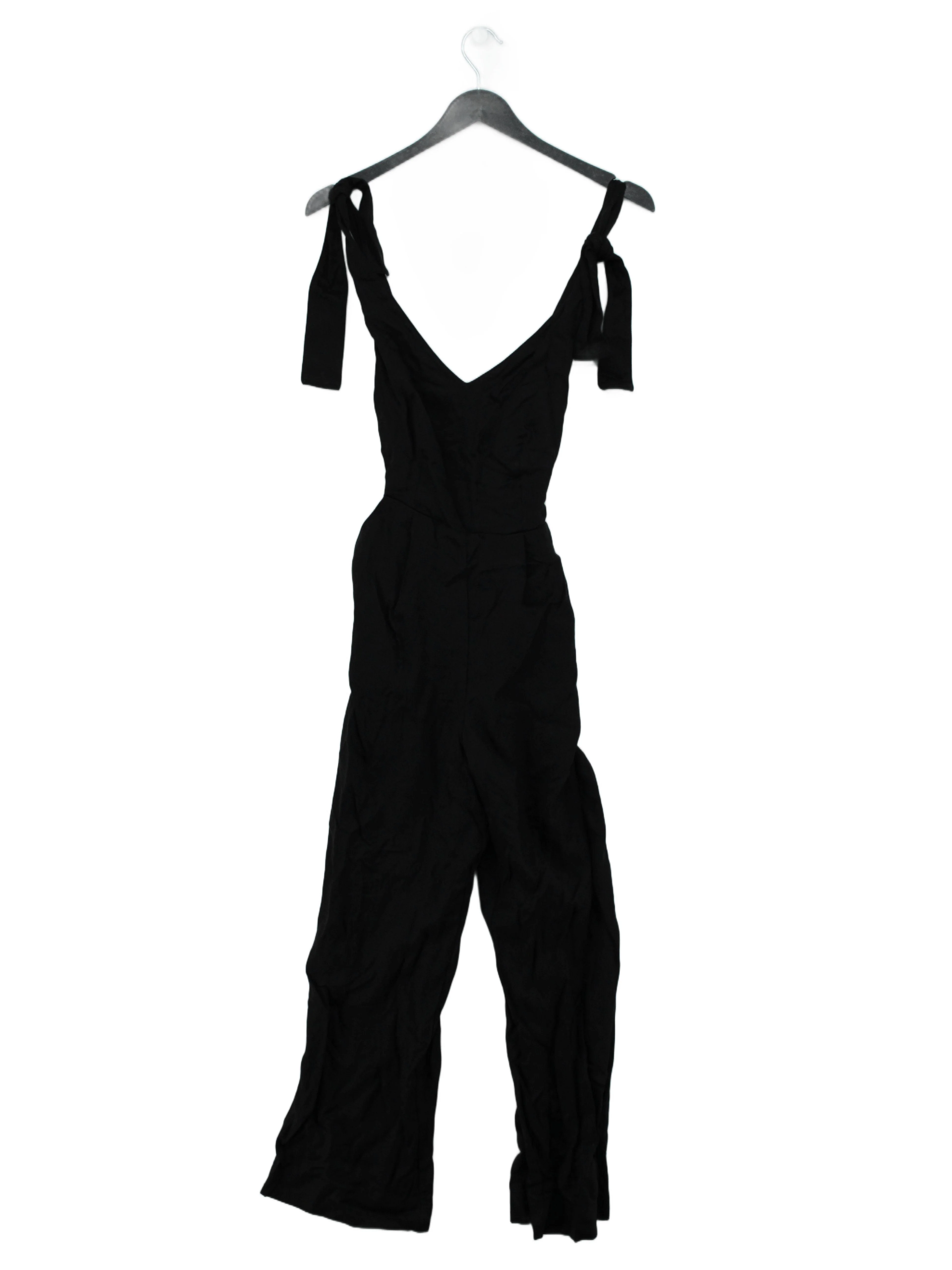 Oliver Bonas Women's Jumpsuit UK 6 Black 100% Lyocell Modal Wide-Leg Jumpsuit