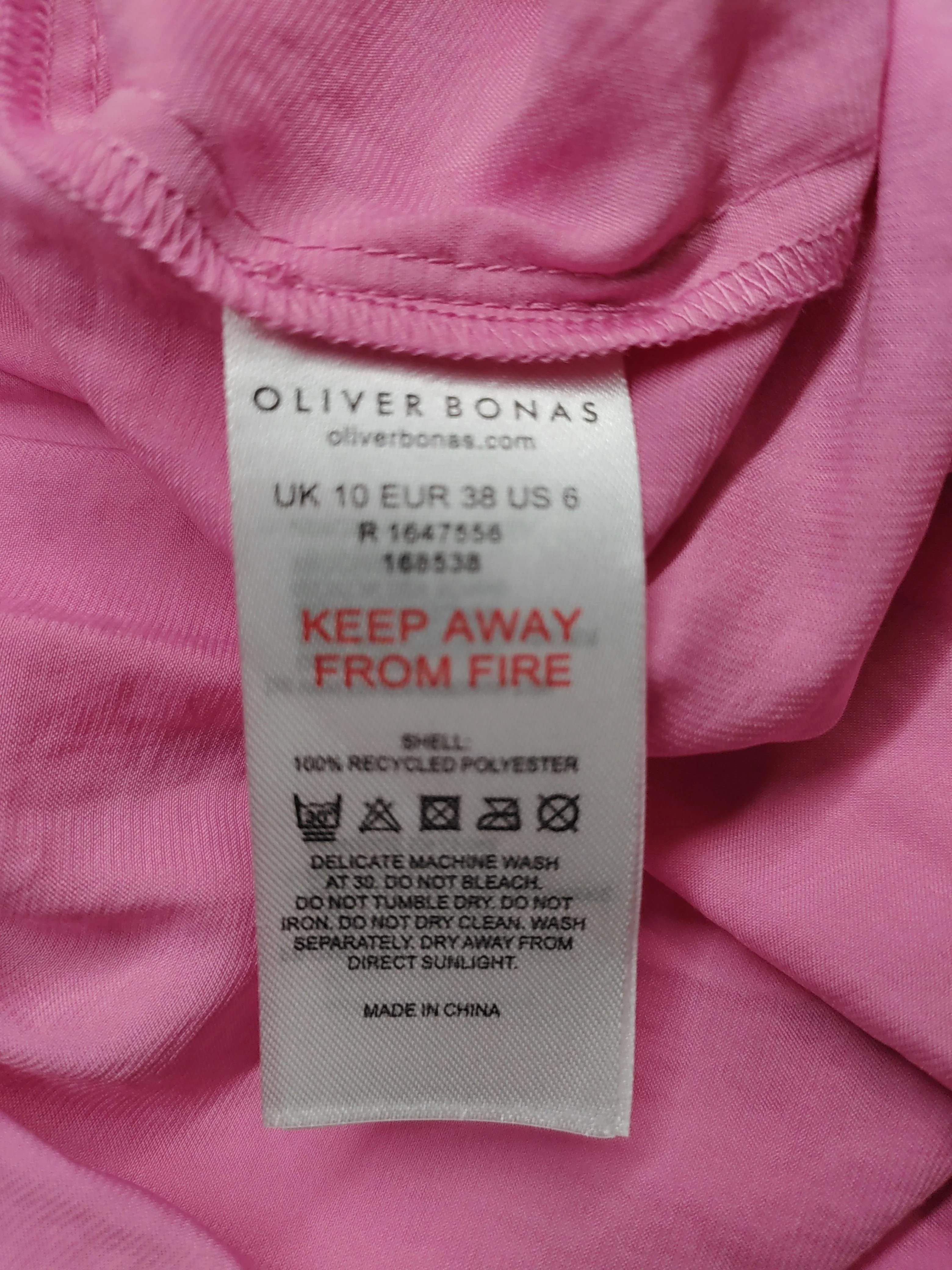 Oliver Bonas Women's Maxi Skirt UK 10 Pink 100% Polyester Long Maxi - Image 6