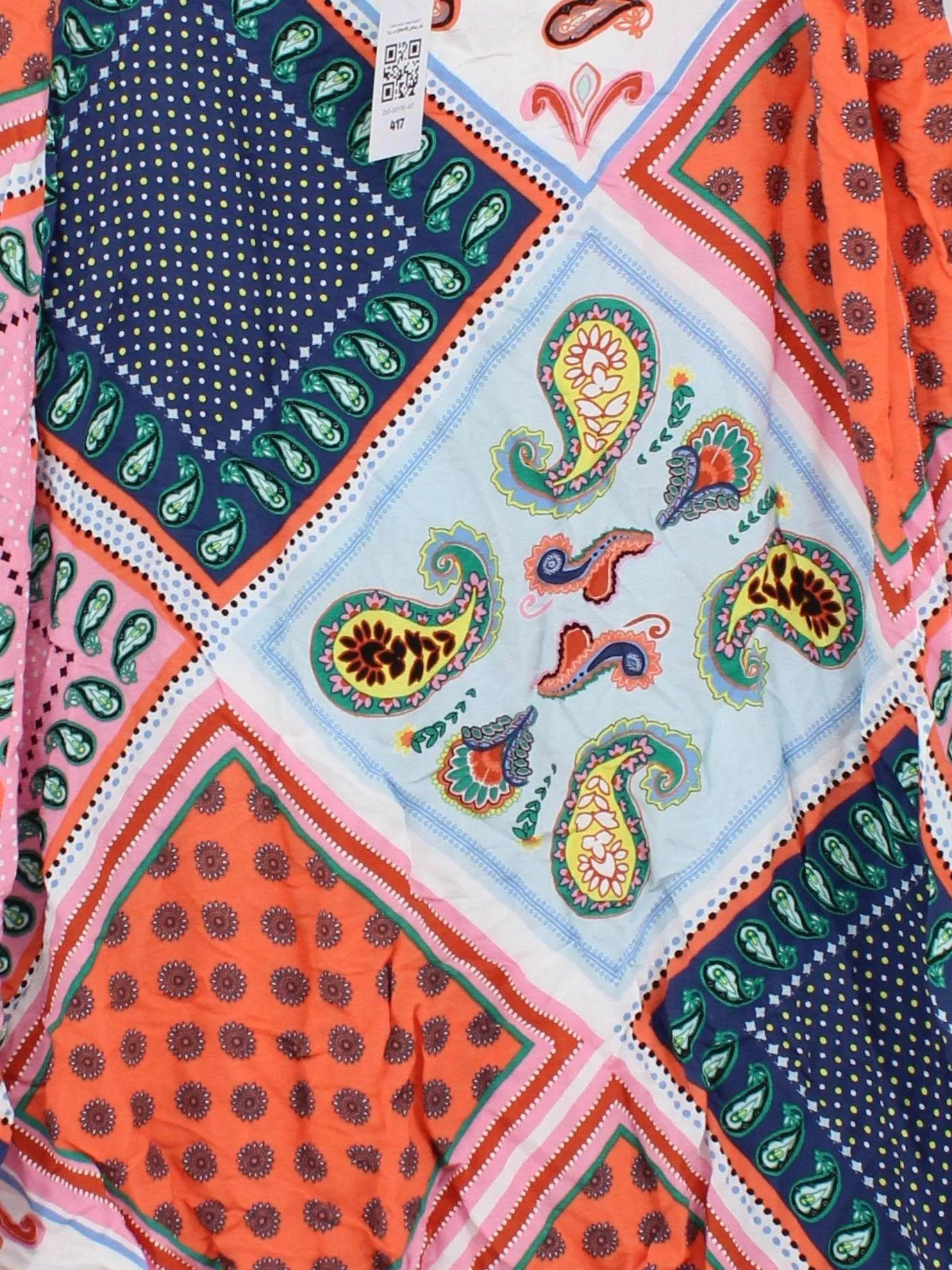 Oliver Bonas Women's Midi Skirt M Multi Paisley 100% Viscose Midi Wrap - Image 3