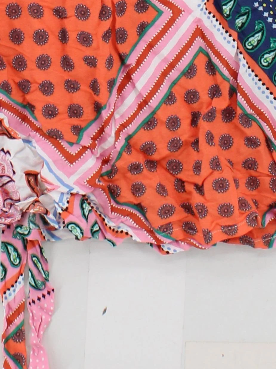 Oliver Bonas Women's Midi Skirt M Multi Paisley 100% Viscose Midi Wrap - Image 4