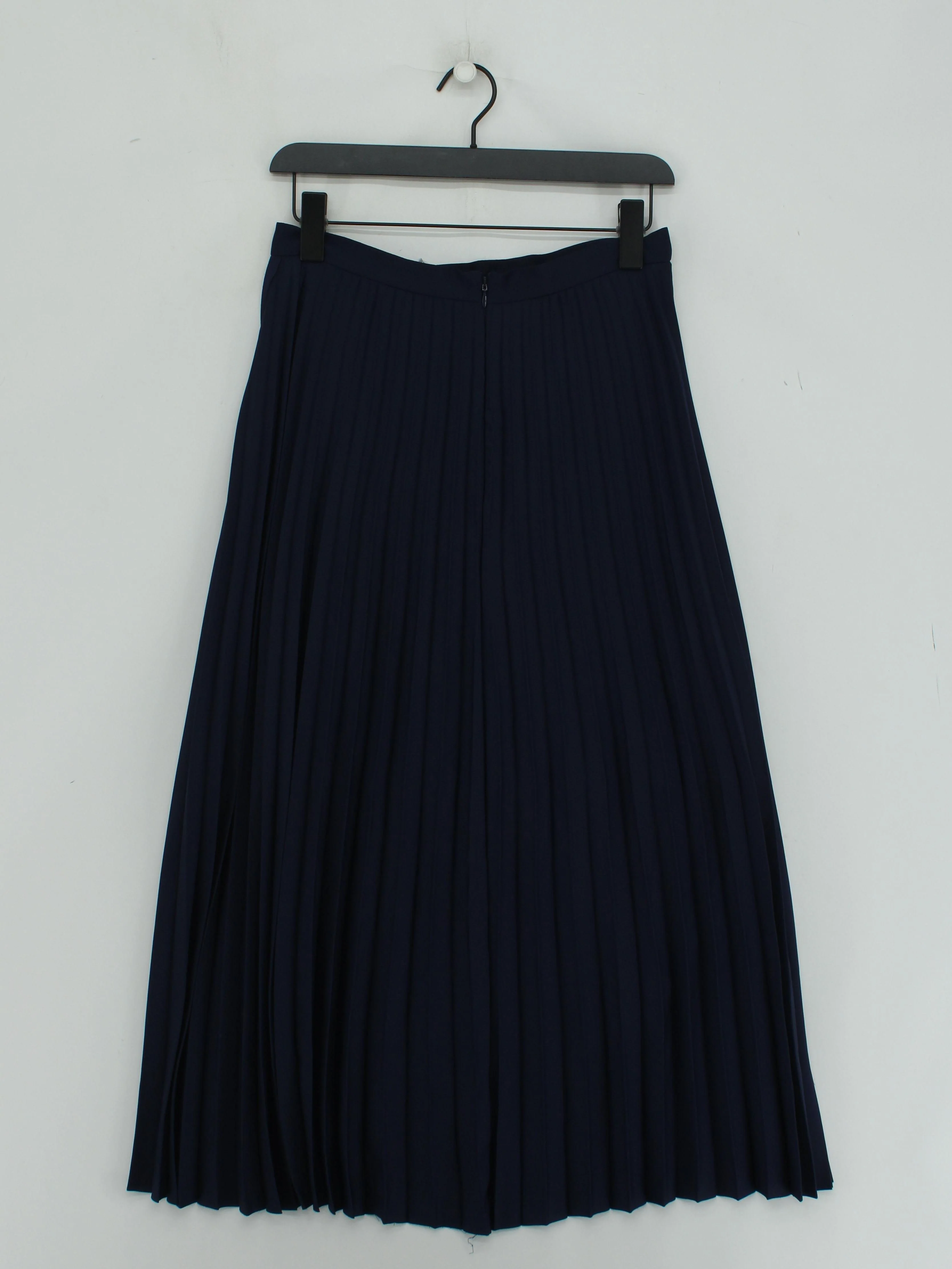 Oliver Bonas Women's Midi Skirt UK 10 Blue 100% Polyester Midi Pleated - Image 2