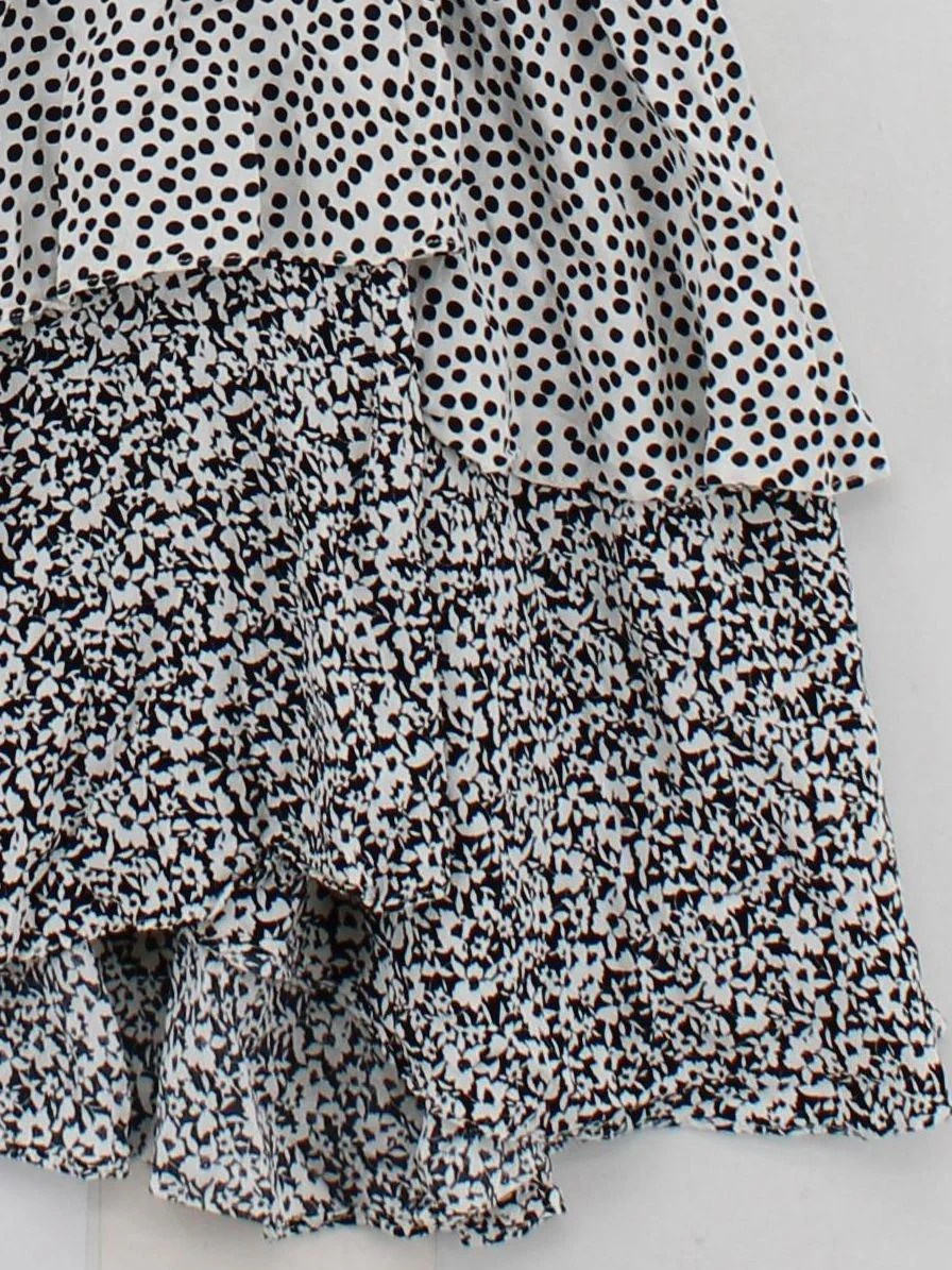 Oliver Bonas Women's Midi Skirt UK 16 Multi Polkadot 100% Viscose Midi Wrap - Image 4