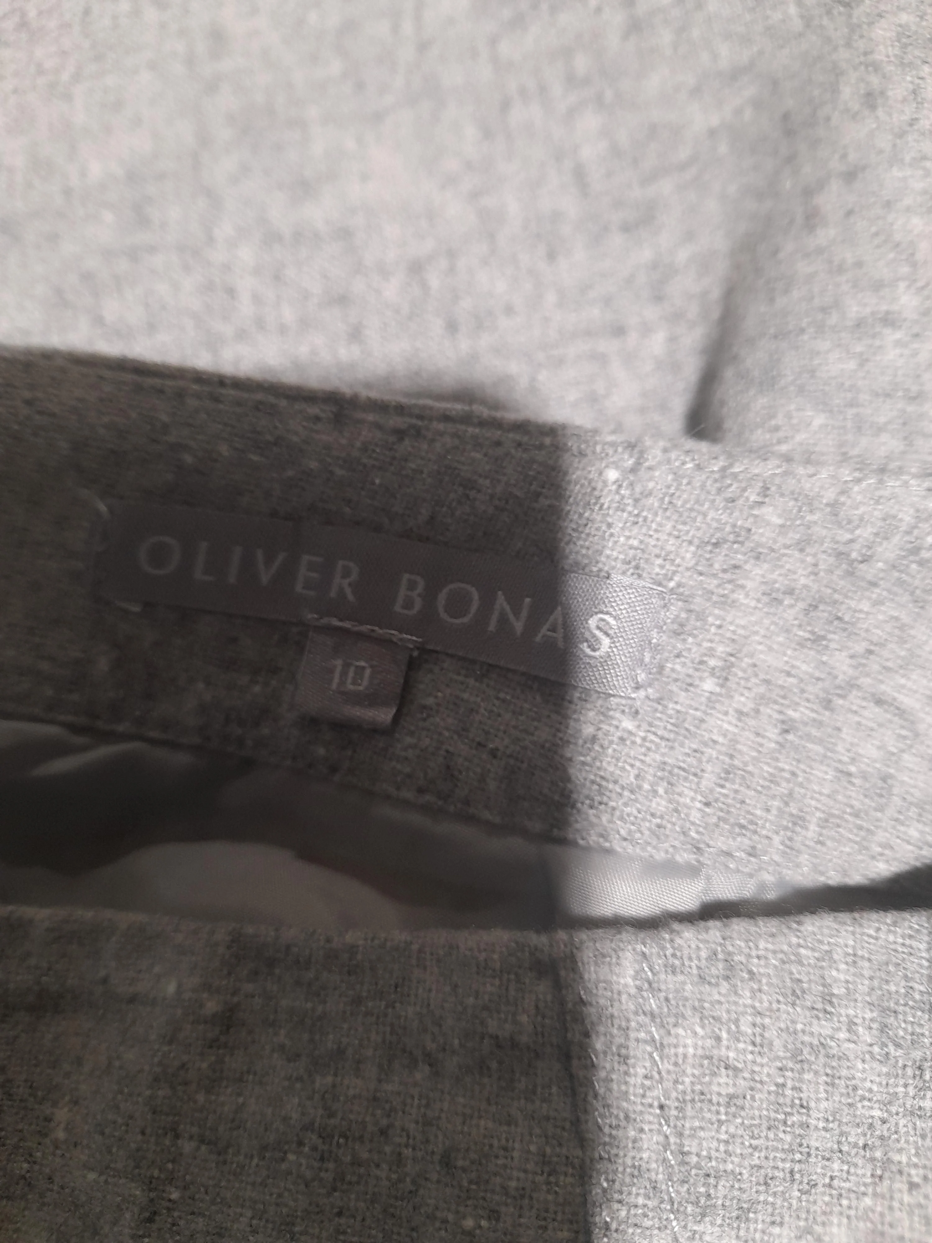 Oliver Bonas Women's Mini Skirt UK 10 Grey Wool with Polyester, Viscose Mini - Image 5