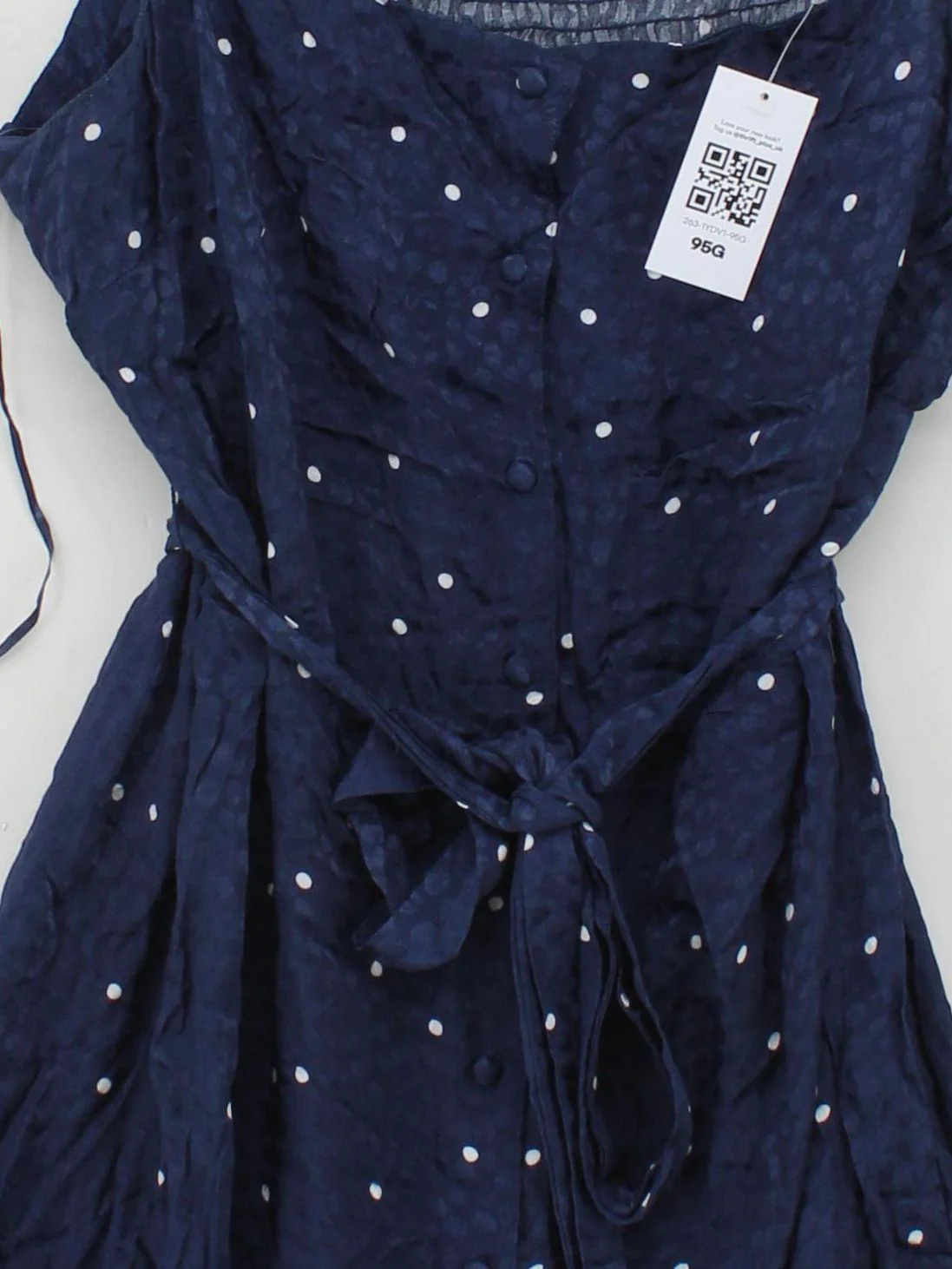 Oliver Bonas Women's Playsuit UK 16 Blue Polkadot 100% Viscose Playsuit - Image 3