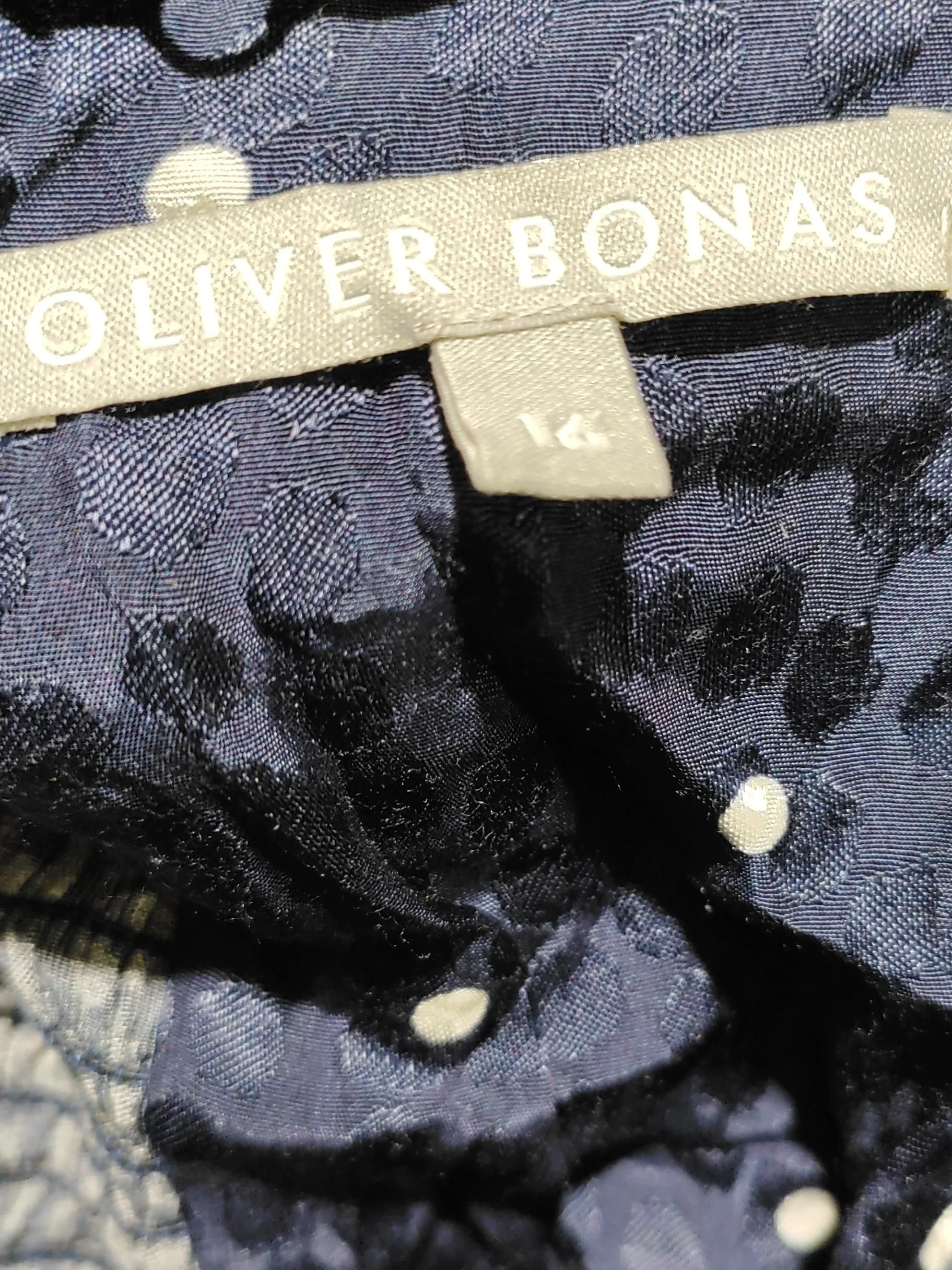 Oliver Bonas Women's Playsuit UK 16 Blue Polkadot 100% Viscose Playsuit - Image 5