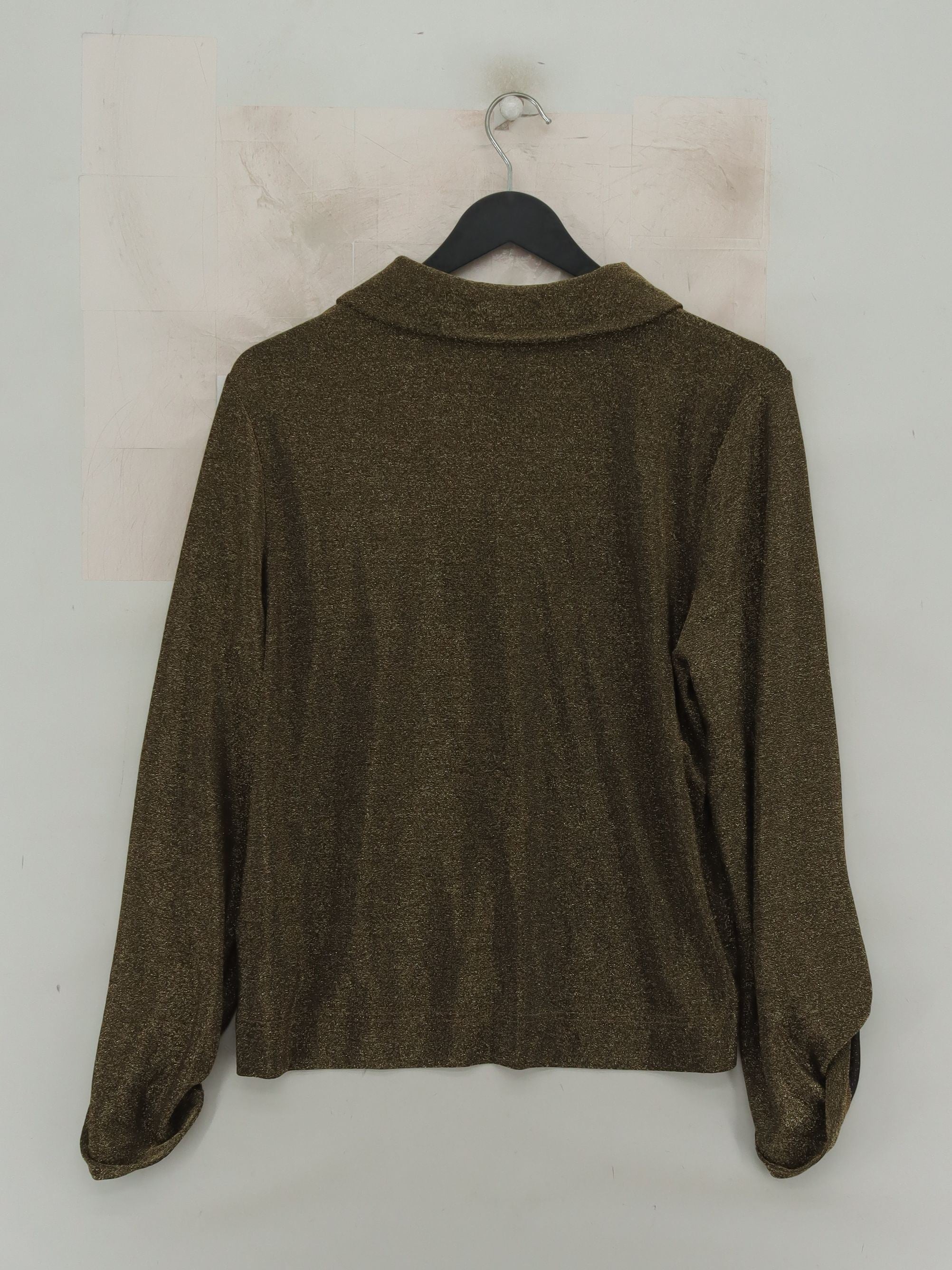 Oliver Bonas Women's Polo UK 12 Gold Polyamide with Other, Elastane Basic - Image 2