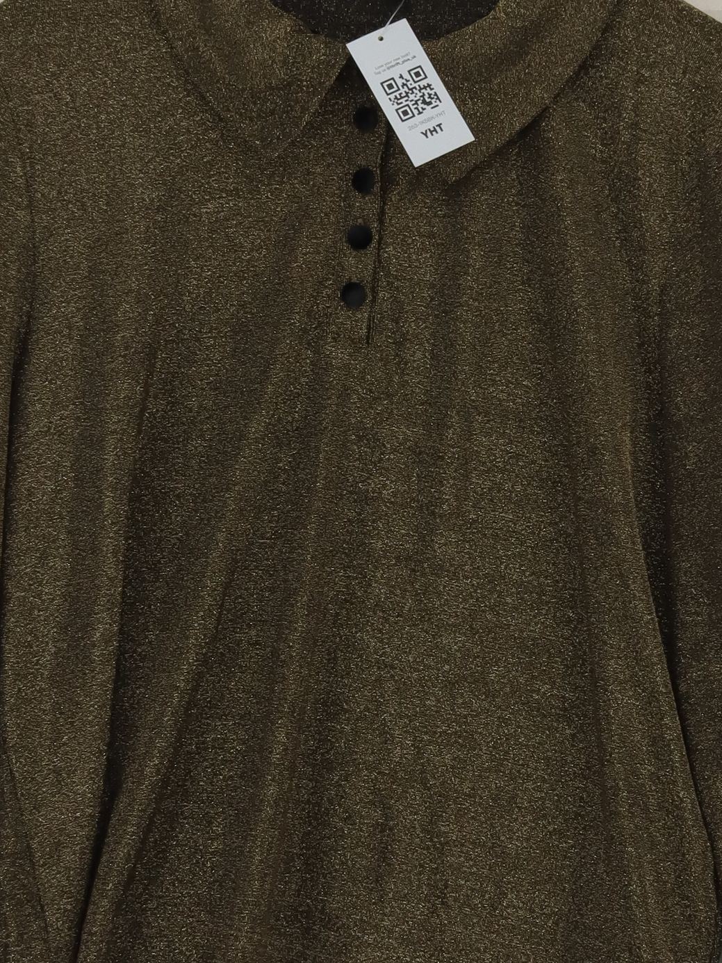 Oliver Bonas Women's Polo UK 12 Gold Polyamide with Other, Elastane Basic - Image 3