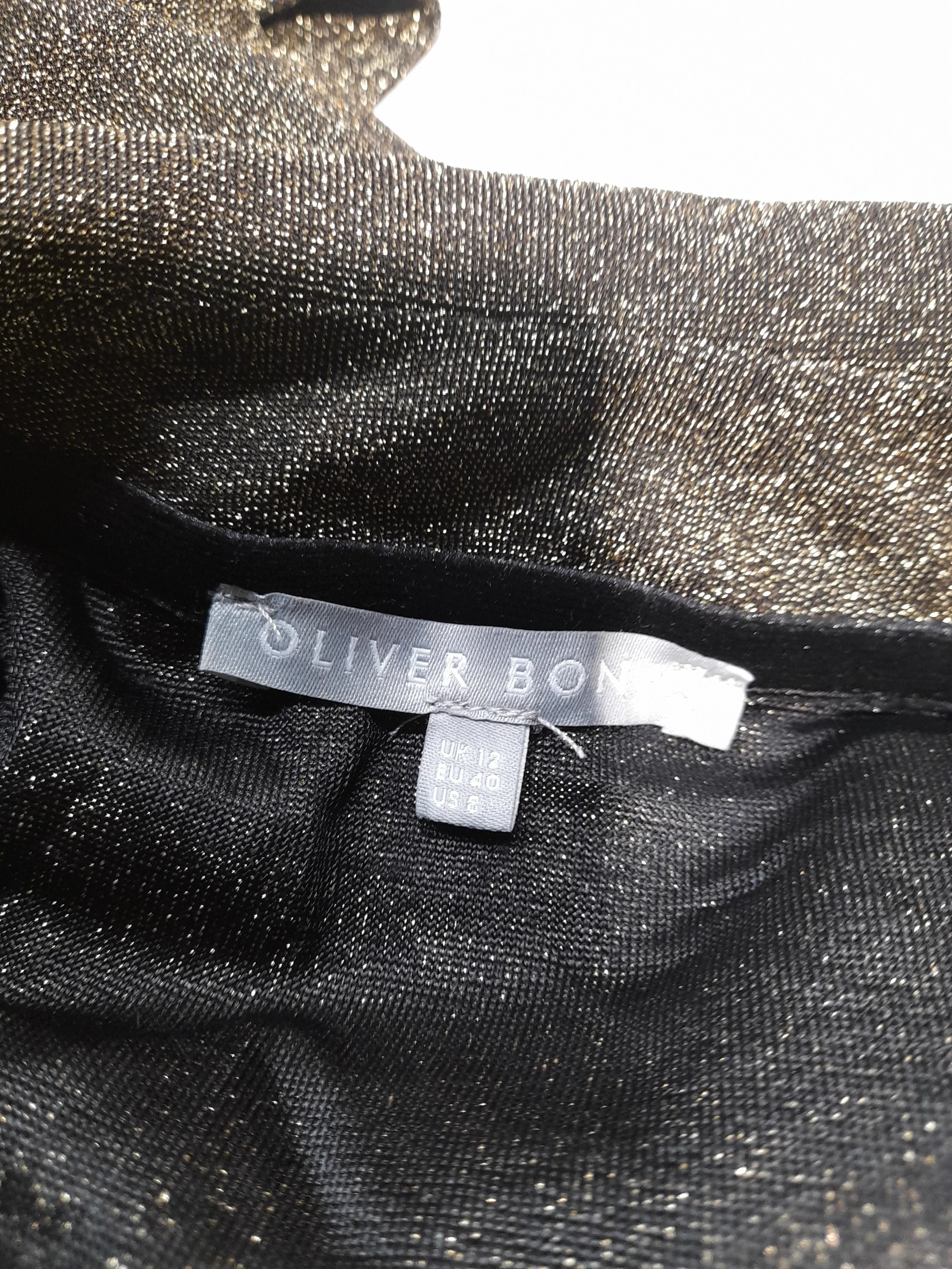 Oliver Bonas Women's Polo UK 12 Gold Polyamide with Other, Elastane Basic - Image 5