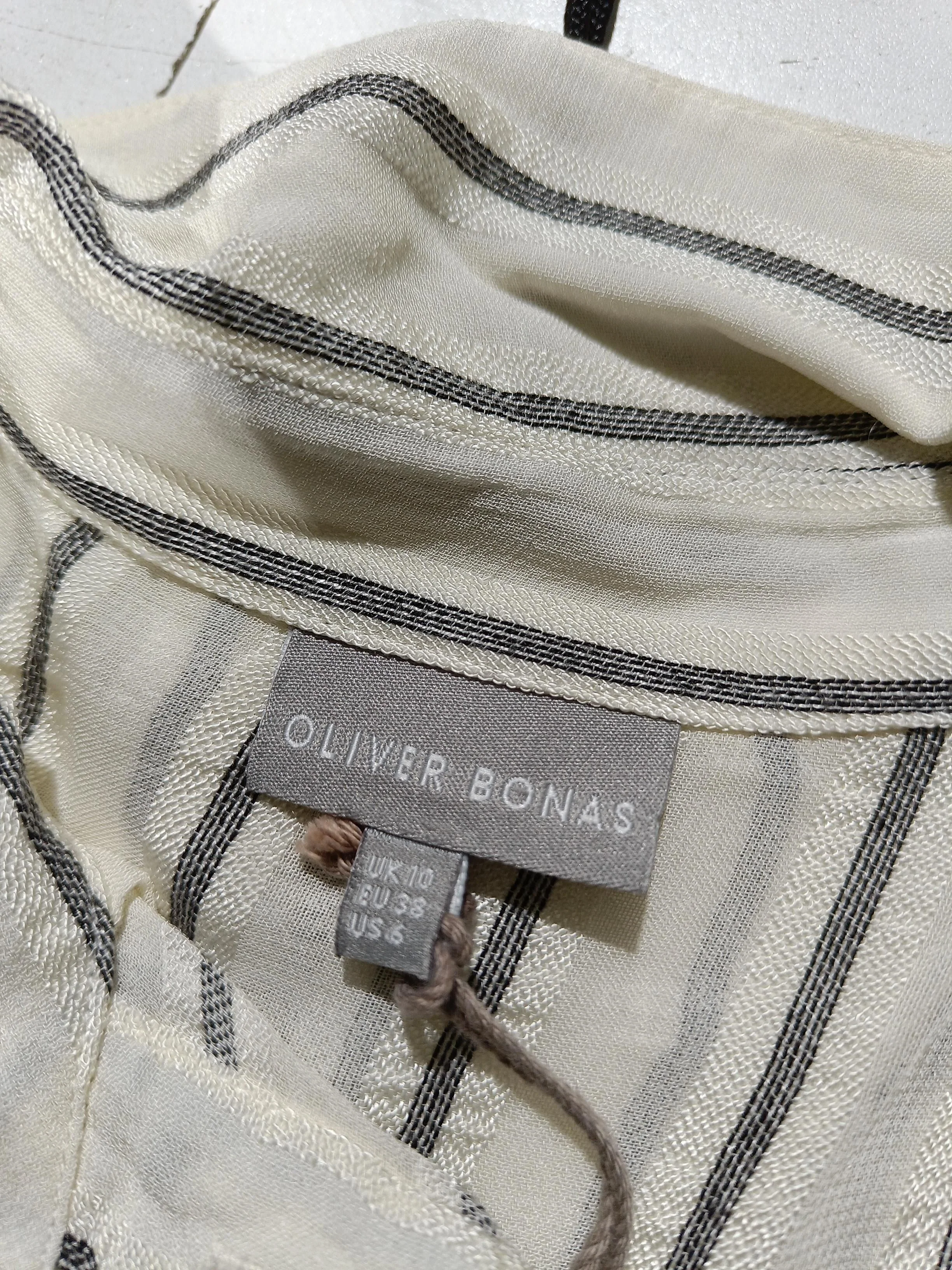 Oliver Bonas Women's Shirt UK 10 Cream Viscose New with tags - Image 5