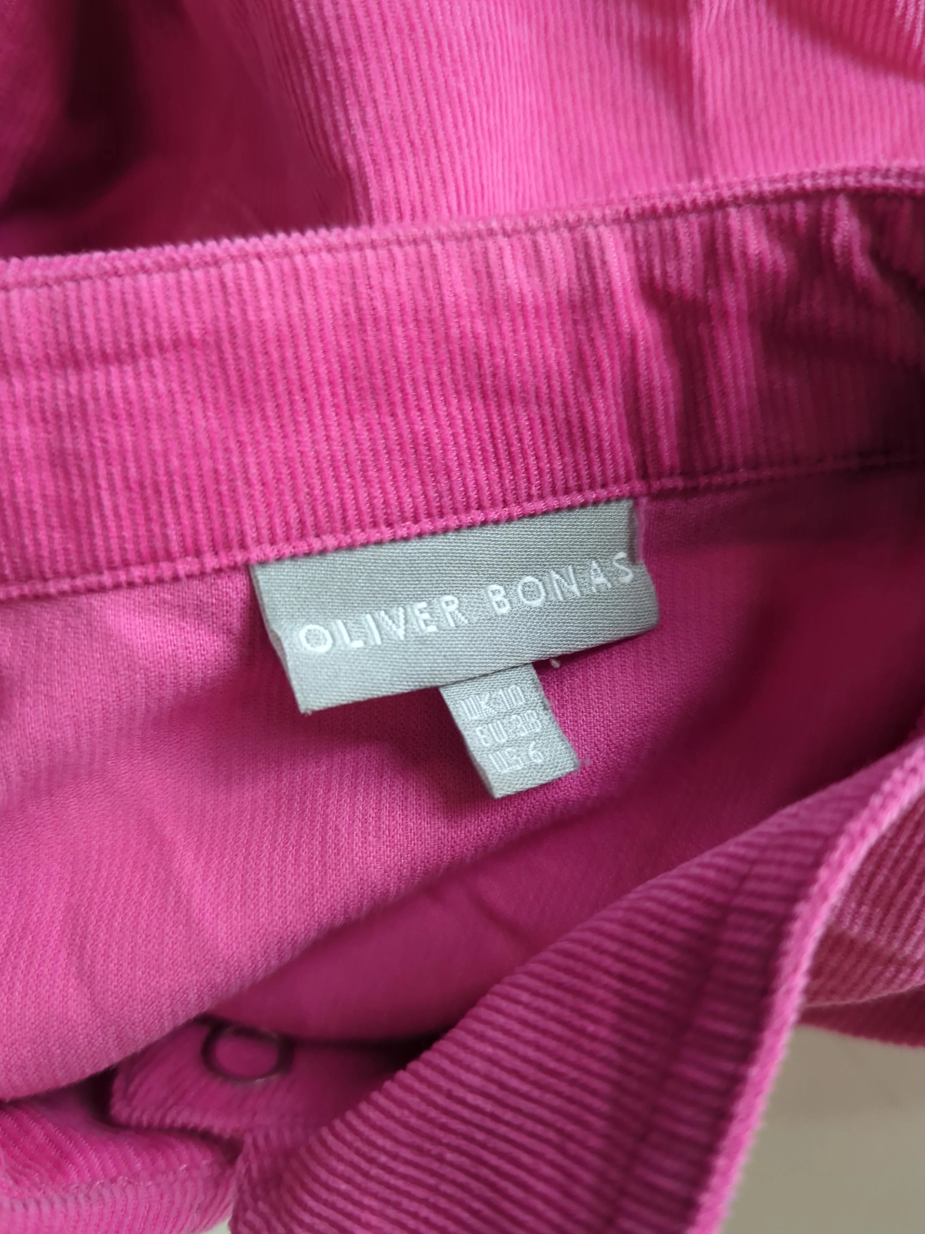 Oliver Bonas Women's Shirt UK 10 Pink 100% Cotton Long Sleeve Collared Basic - Image 5