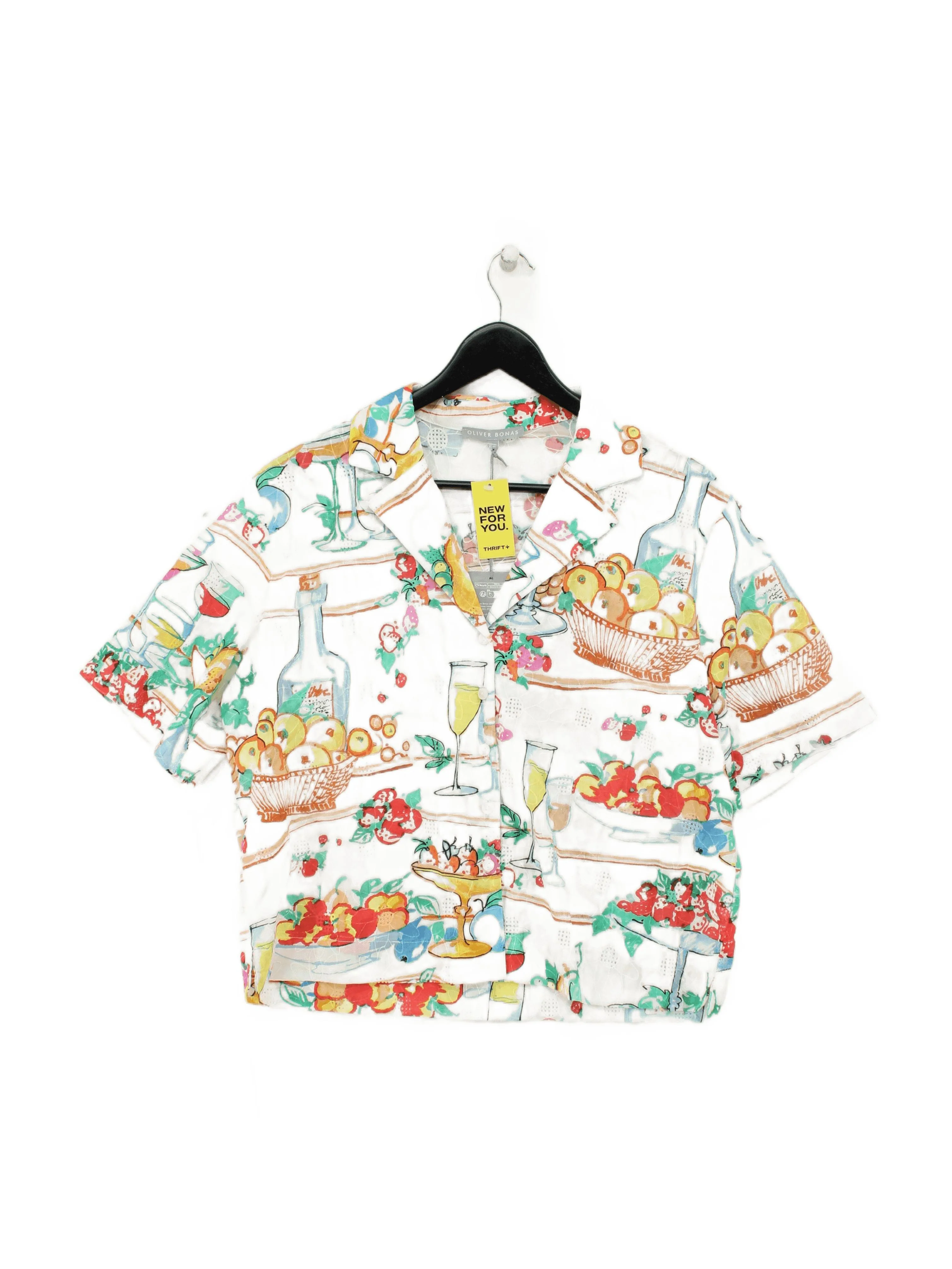 Oliver Bonas Women's Shirt UK 12 Multi 100% Cotton Basic New with tags