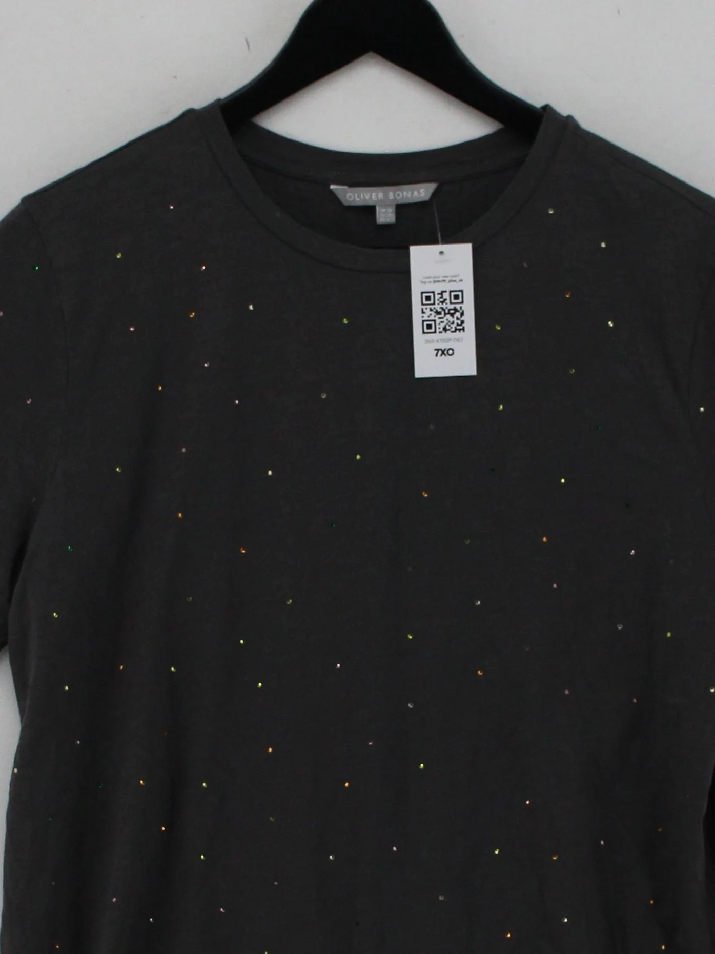 Oliver Bonas Women's T-Shirt UK 10 Grey 100% Cotton Basic - Image 3