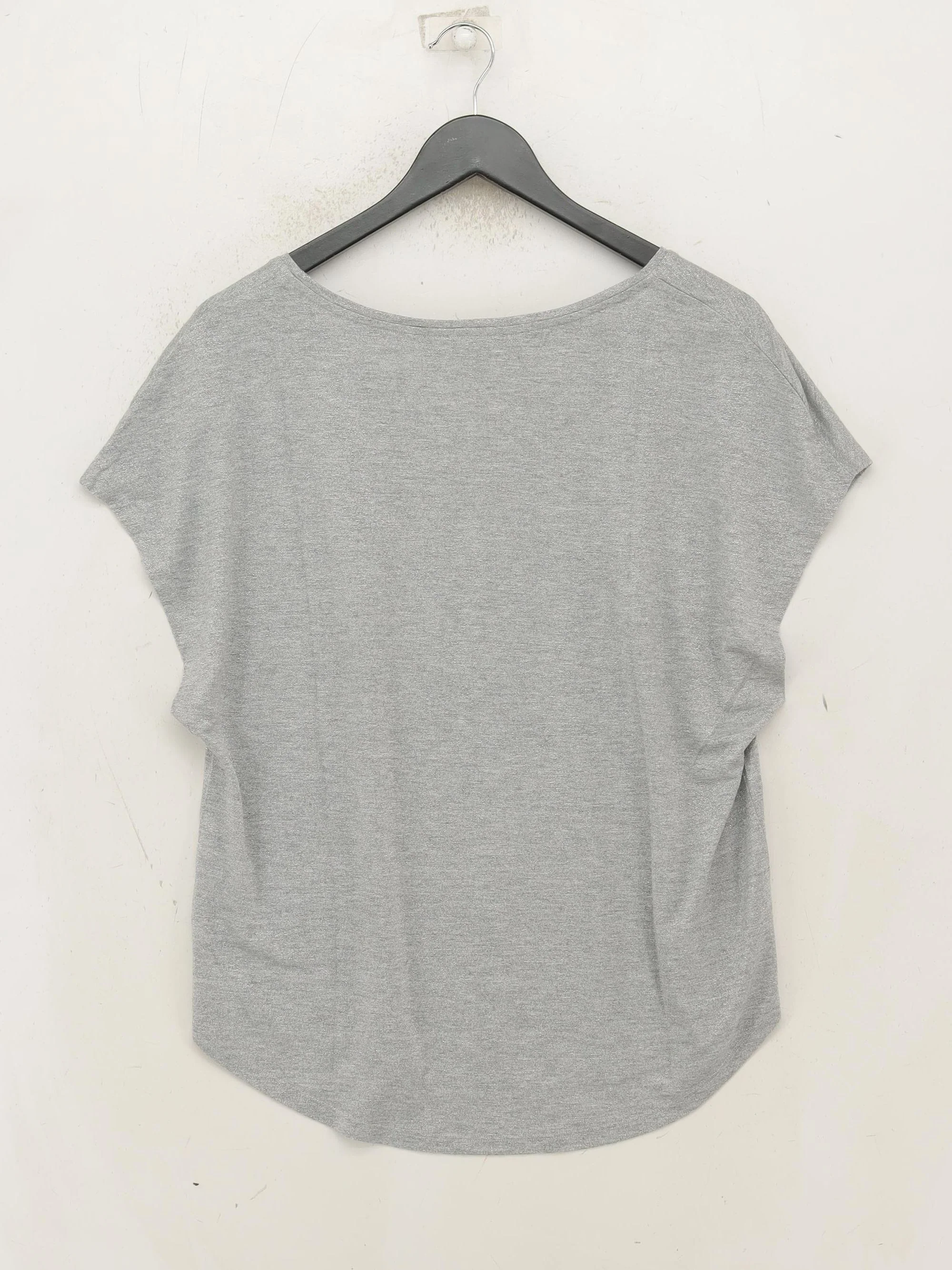 Oliver Bonas Women's T-Shirt UK 12 Grey Viscose with Elastane Basic - Image 2
