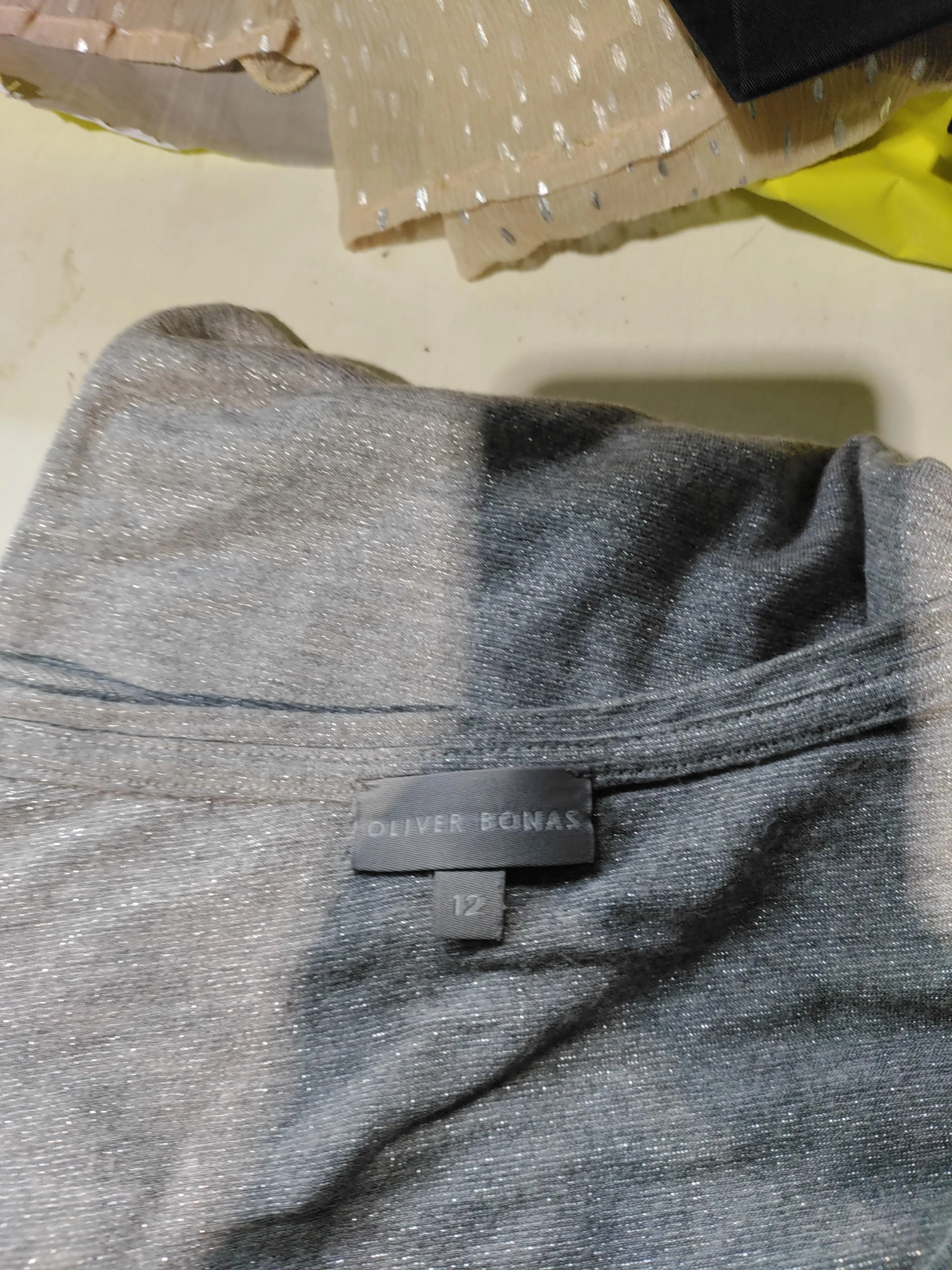Oliver Bonas Women's T-Shirt UK 12 Grey Viscose with Elastane Basic - Image 5