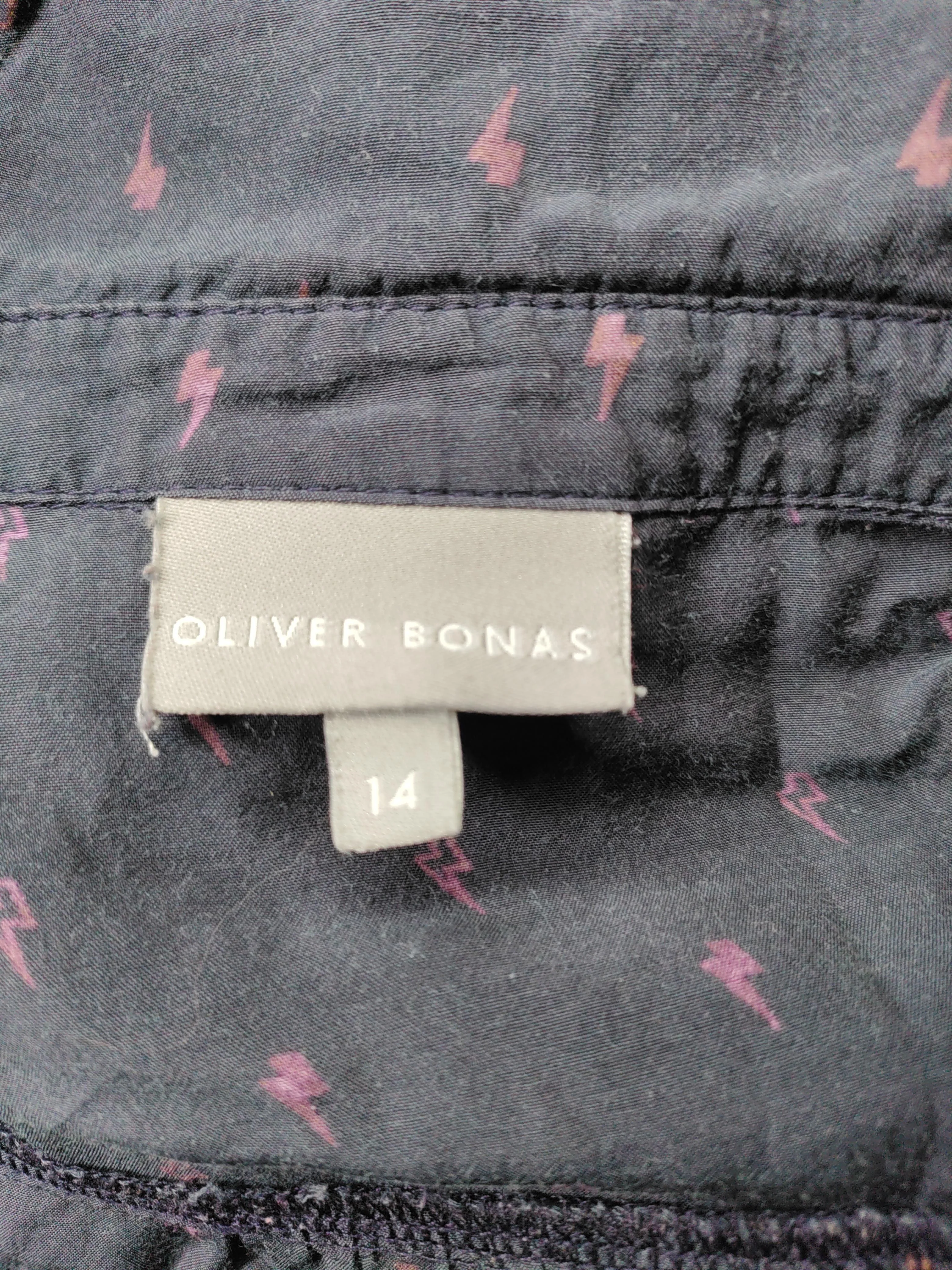 Oliver Bonas Women's Top L Blue 100% Other Long Sleeve Collared Basic - Image 5