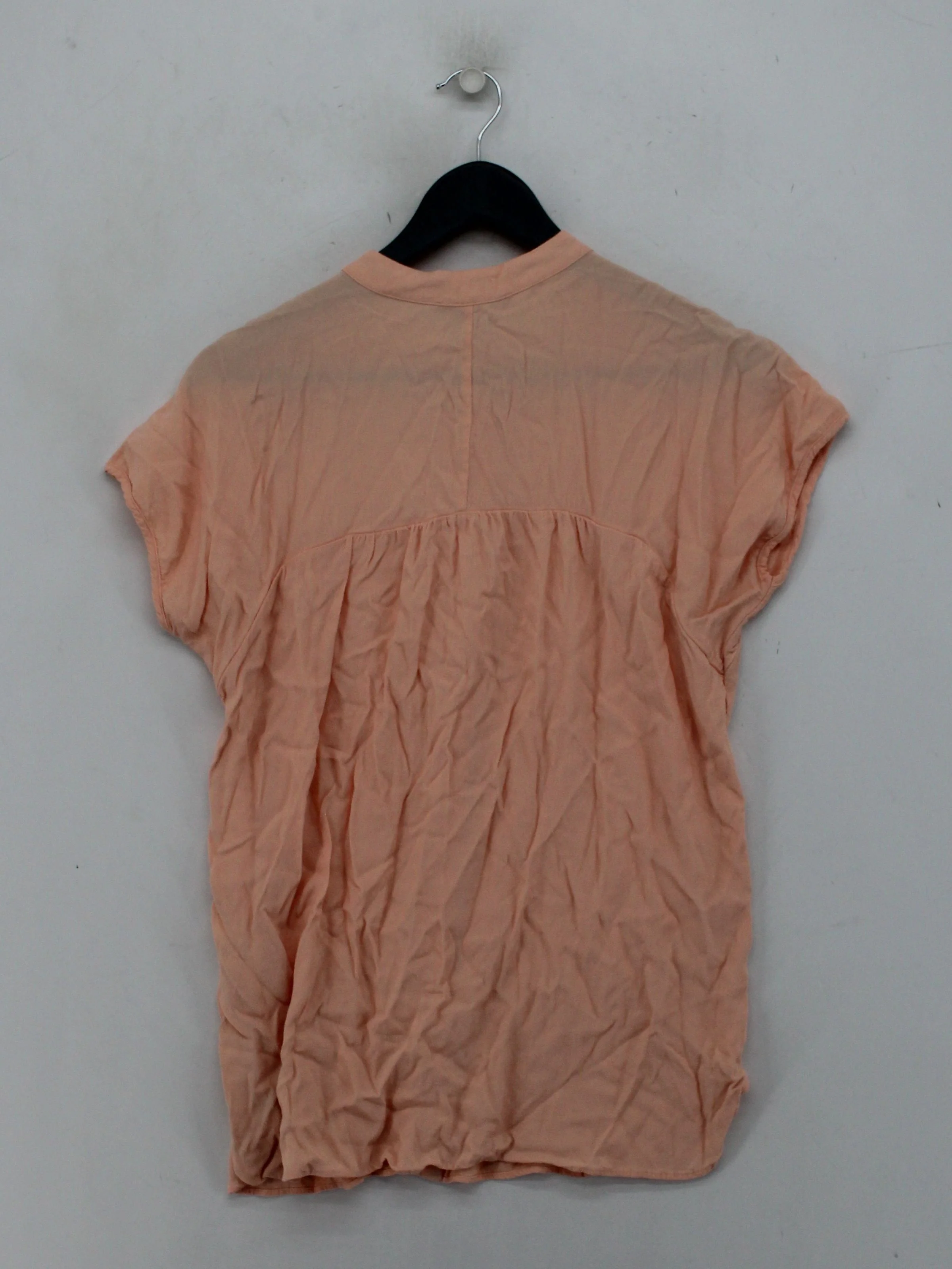 Oliver Bonas Women's Top L Orange 100% Viscose Short Sleeve Round Neck Basic - Image 2